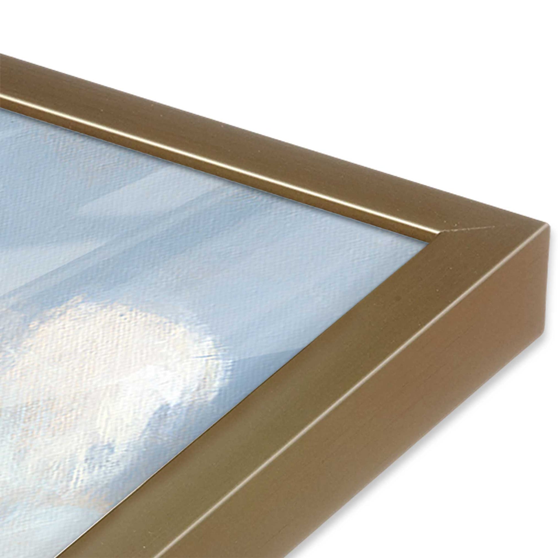 [Color:Brushed Gold], Picture of art in a Brushed Gold frame of the corner