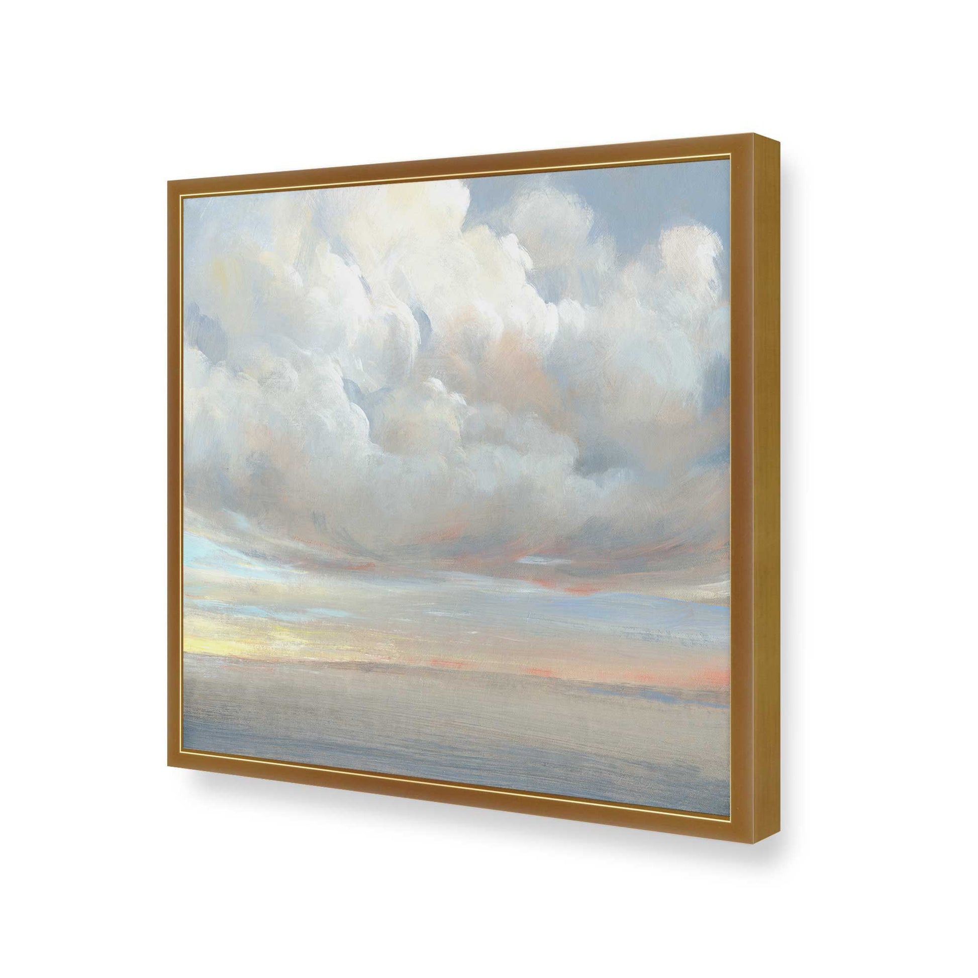 [Color:Polished Gold], Picture of art in a Polished Gold frame at an angle