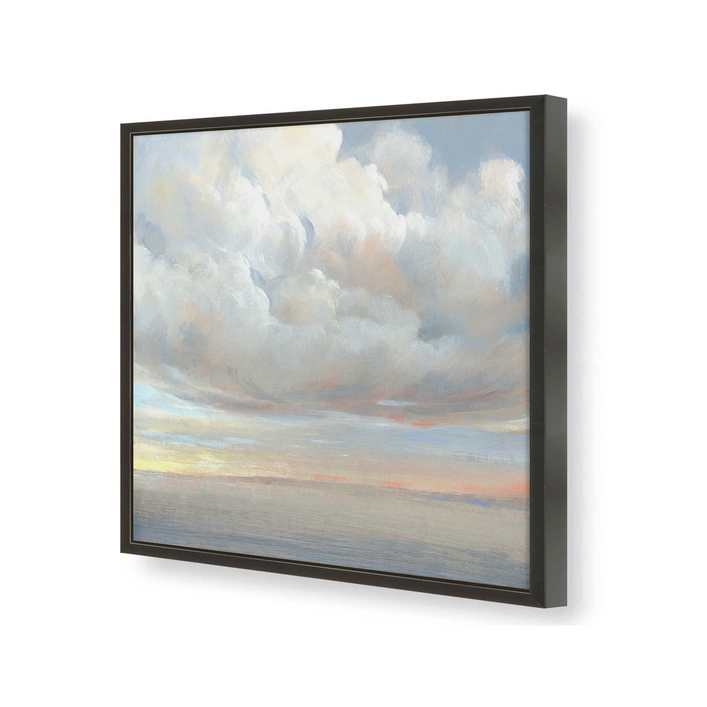 [Color:Satin Black], Picture of art in a Satin Black frame at an angle