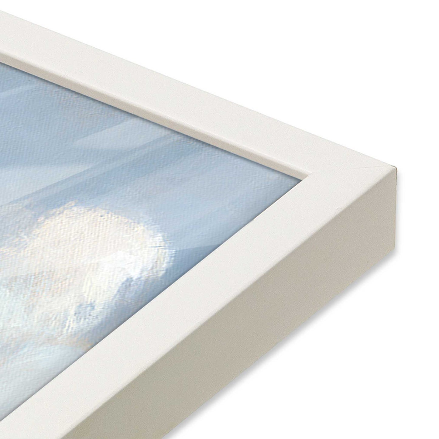[Color:Opaque White], Picture of art in a Opaque White frame of the corner