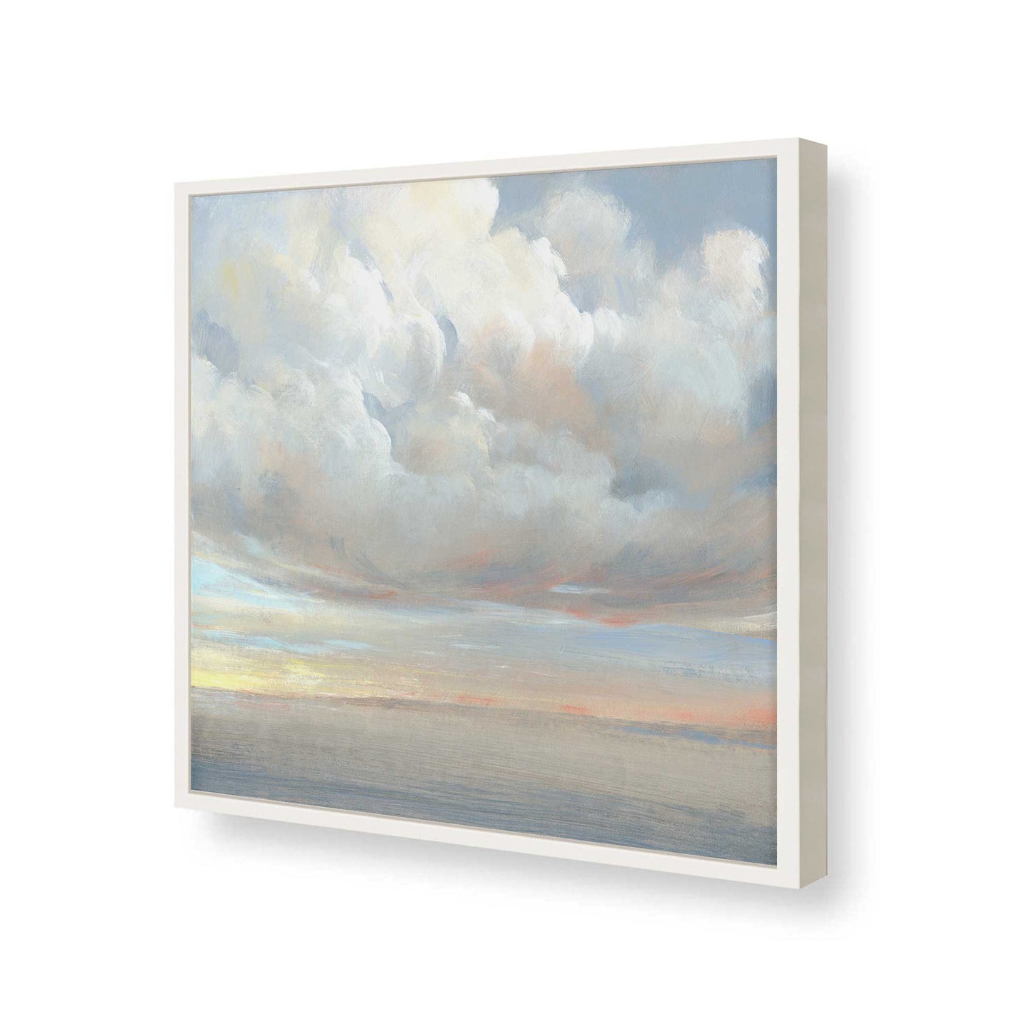 [Color:Opaque White], Picture of art in a Opaque White frame at an angle