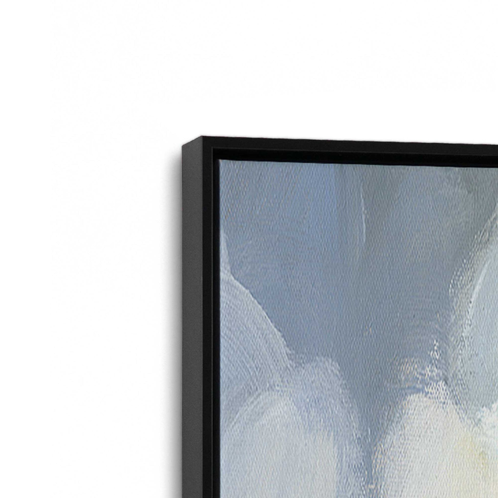 [Color:Satin Black], Picture of art in a Satin Black frame at an angle