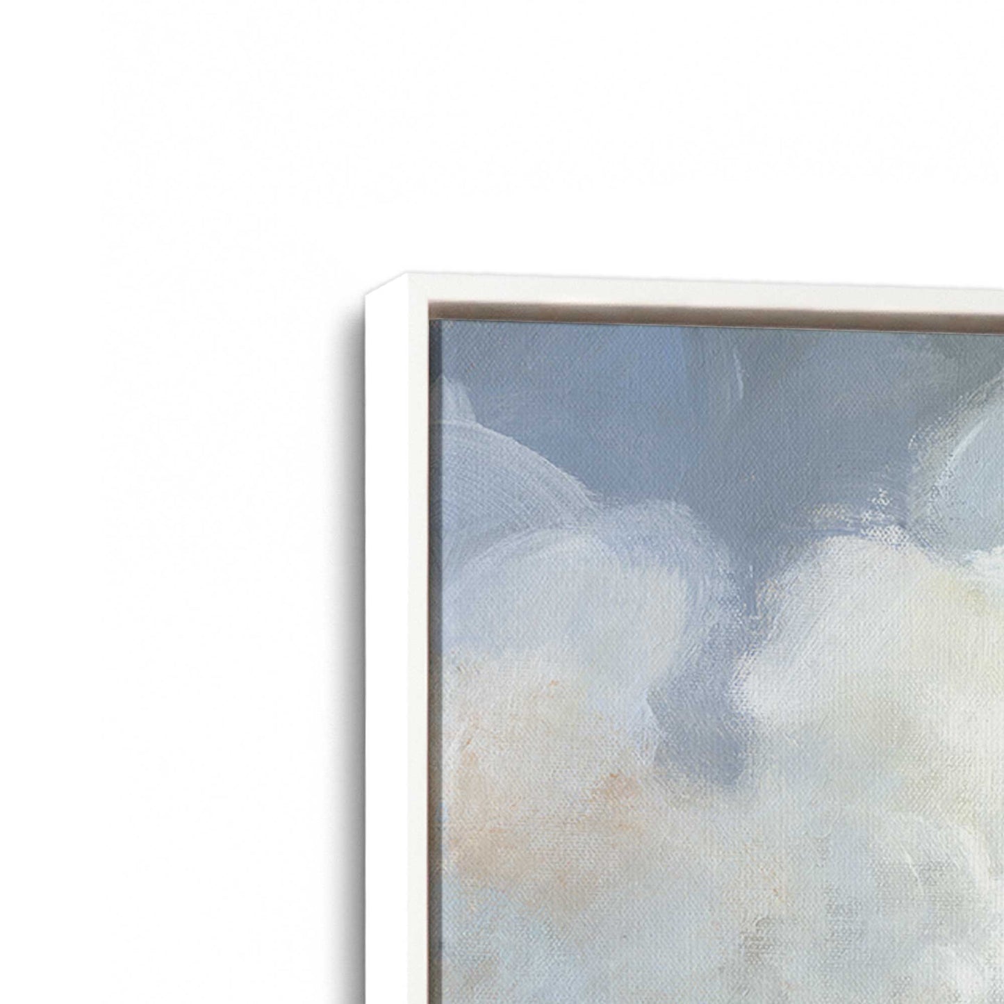[Color:Opaque White], Picture of art in a White frame at an angle