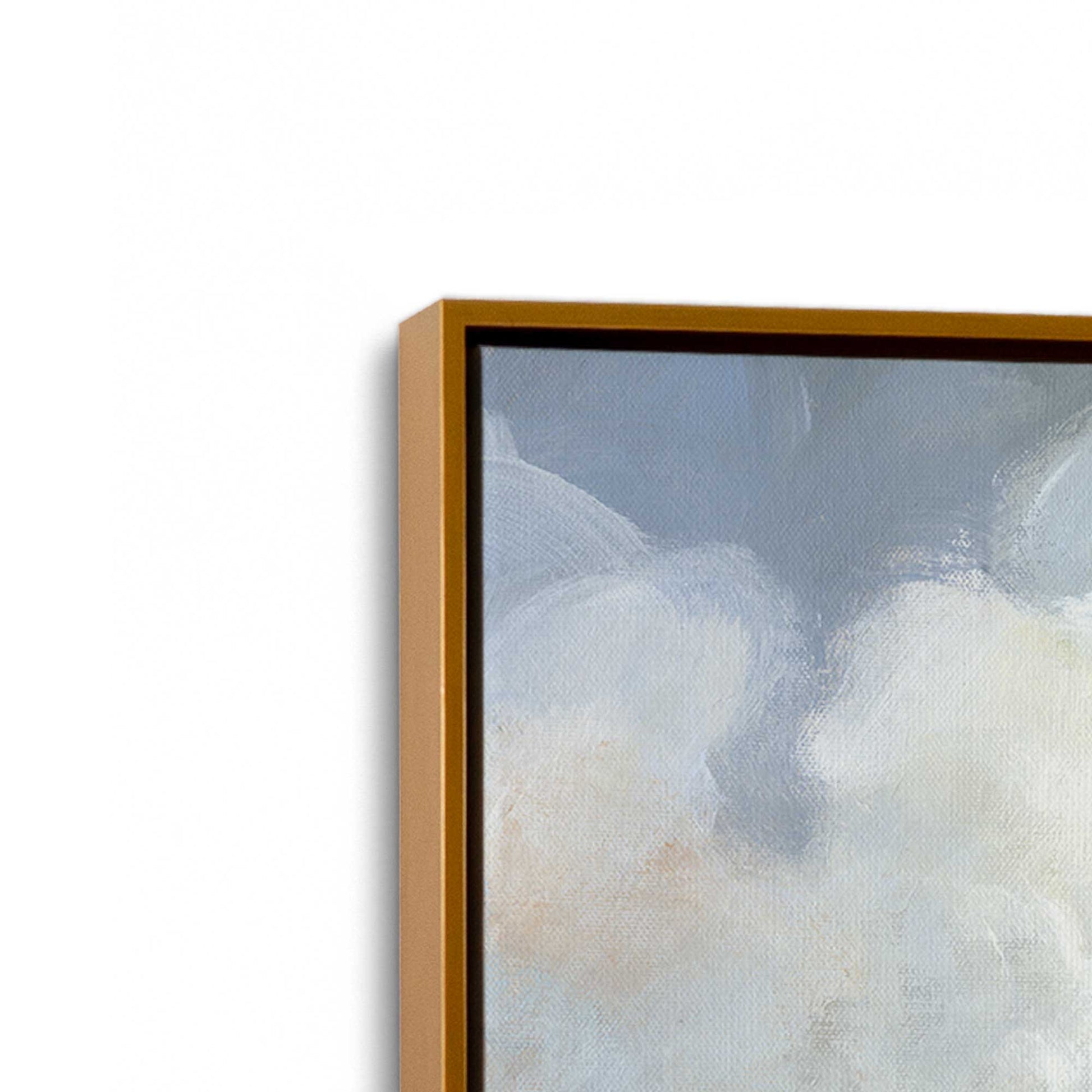 [Color:Polished Gold], Picture of art in a Polished Gold frame at an angle