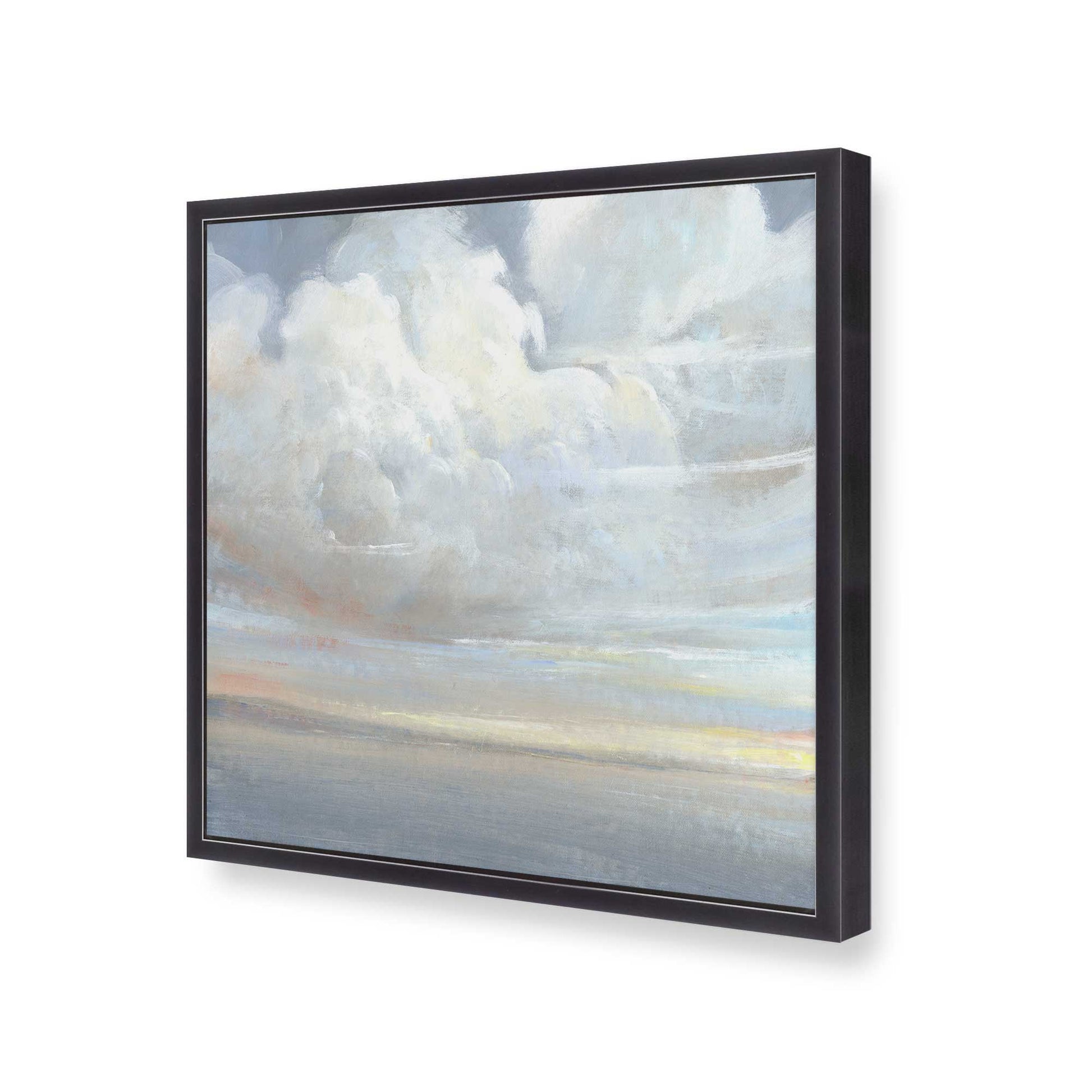 [Color:Weathered Zinc], Picture of art in a Weathered Zinc frame at an angle