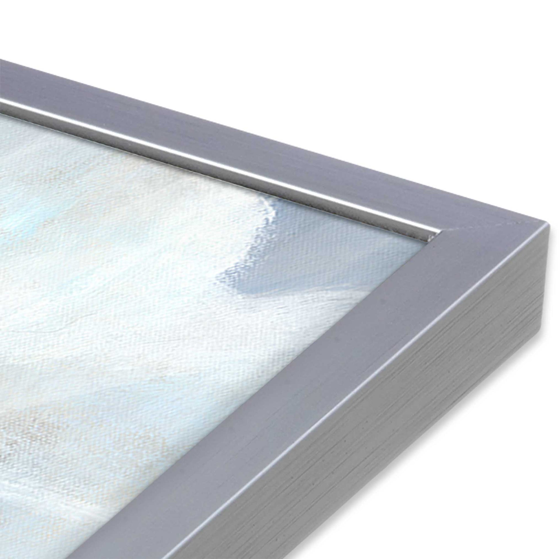 [Color:Polished Chrome], Picture of art in a Polished Chrome frame of the corner