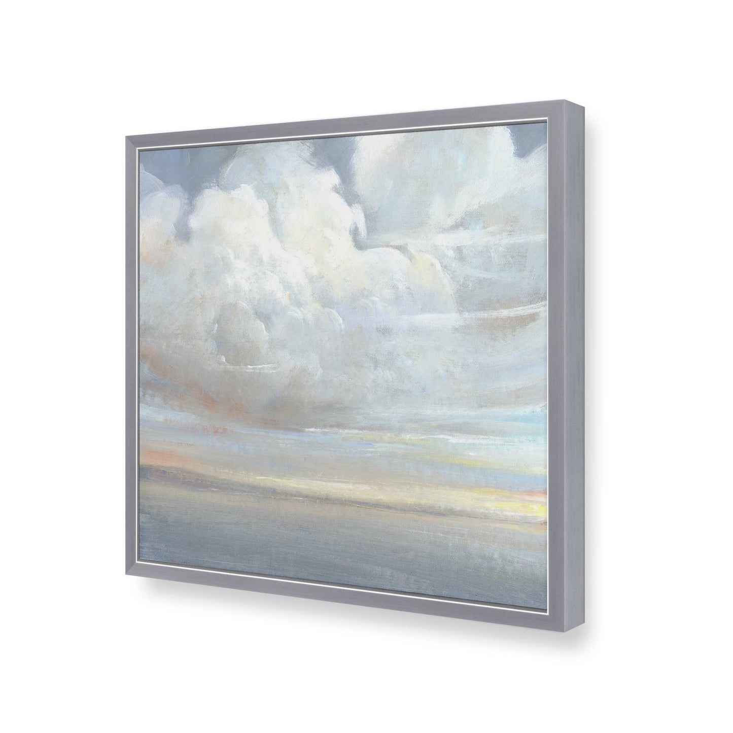 [Color:Polished Chrome], Picture of art in a Polished Chrome frame at an angle