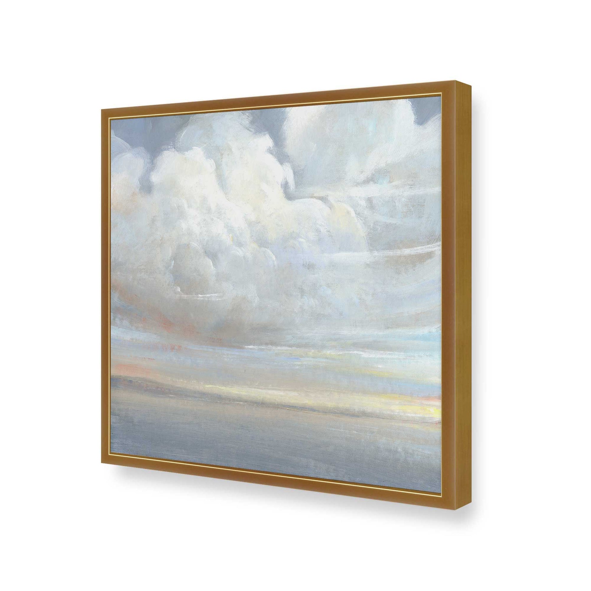[Color:Polished Gold], Picture of art in a Polished Gold frame at an angle