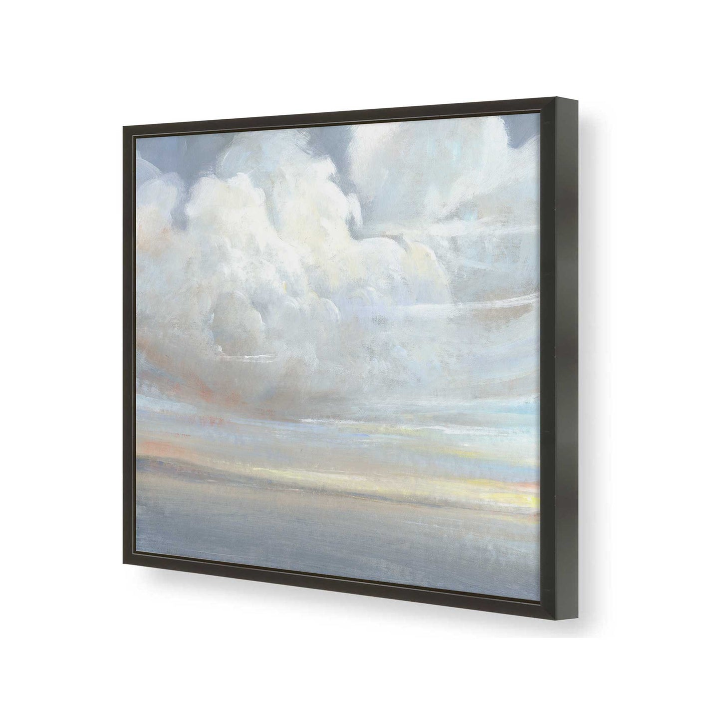 [Color:Satin Black], Picture of art in a Satin Black frame at an angle