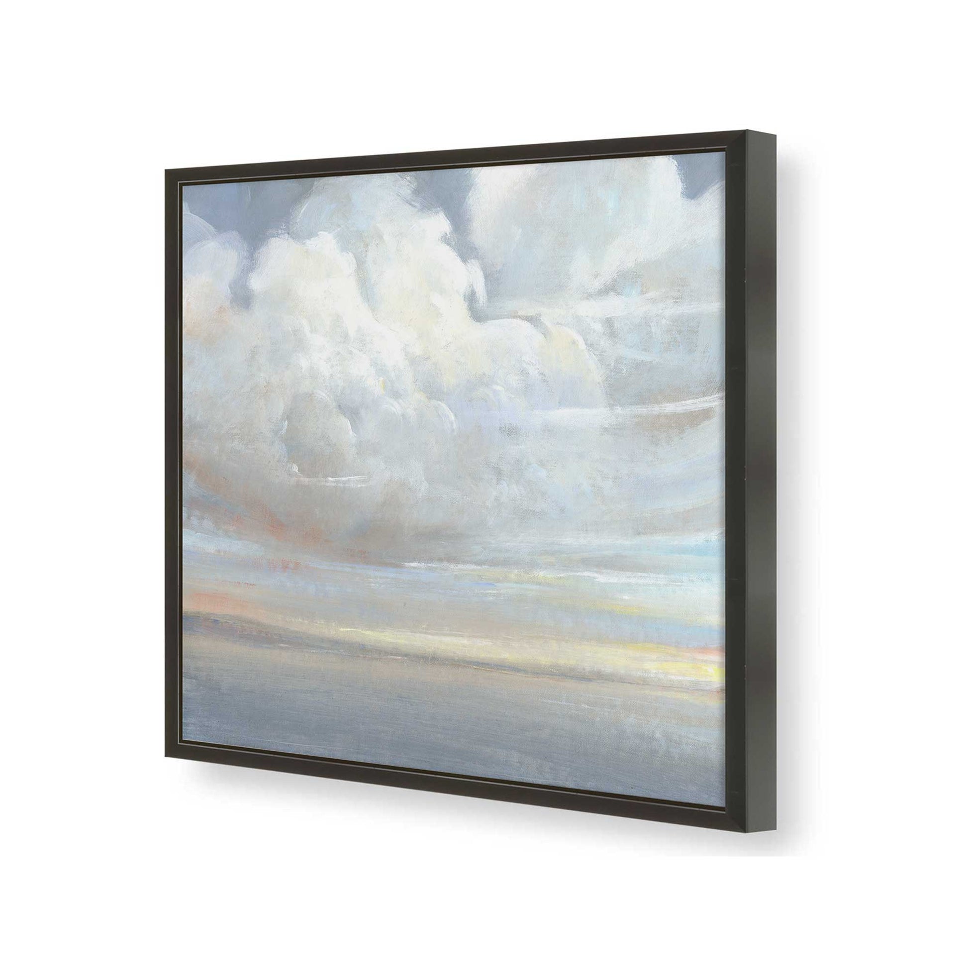 [Color:Satin Black], Picture of art in a Satin Black frame at an angle