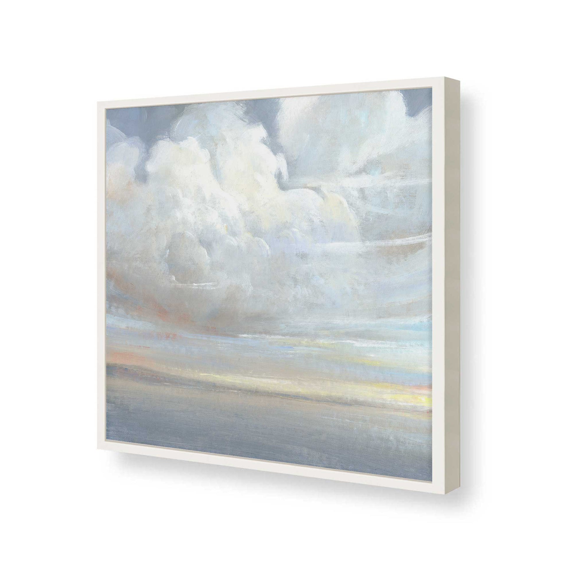 [Color:Opaque White], Picture of art in a Opaque White frame at an angle