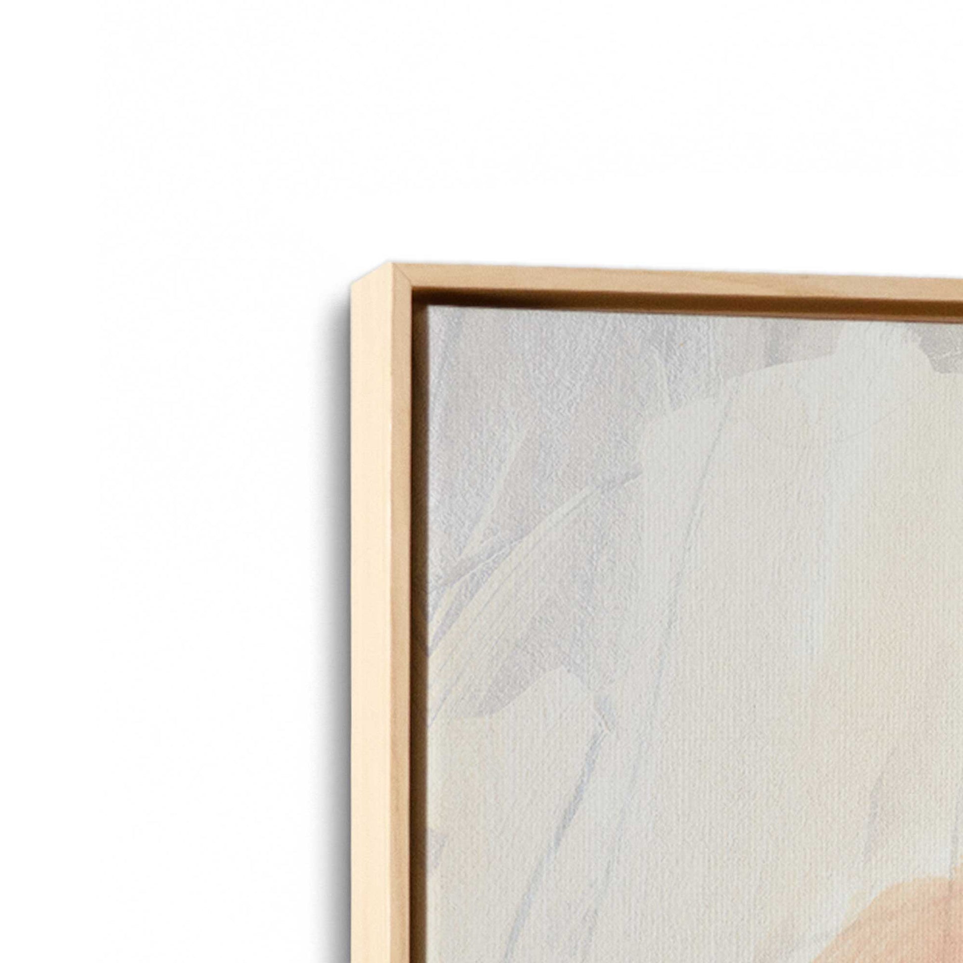 [Color:American Maple], Picture of art in a American Maple frame at an angle