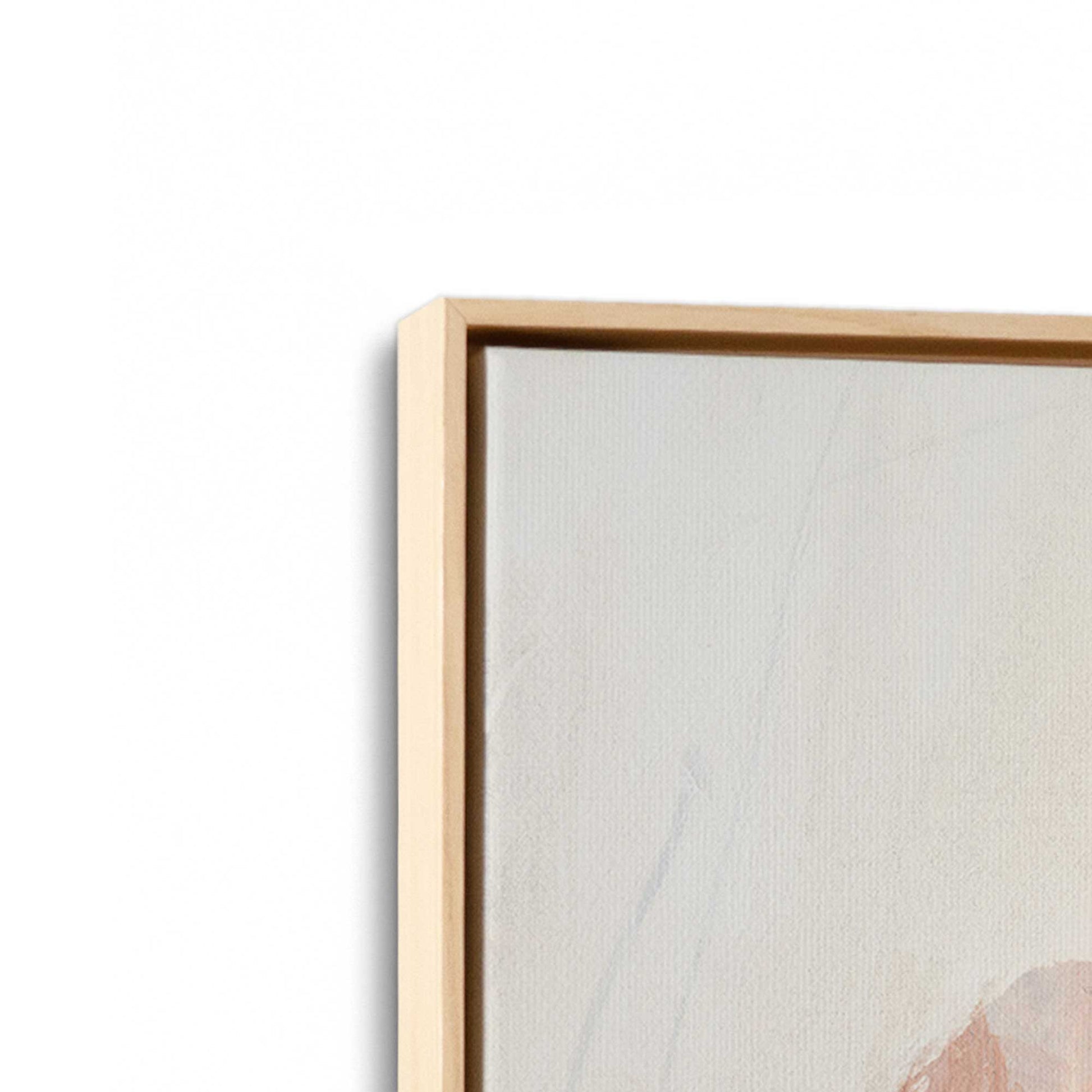 [Color:American Maple], Picture of art in a American Maple frame at an angle