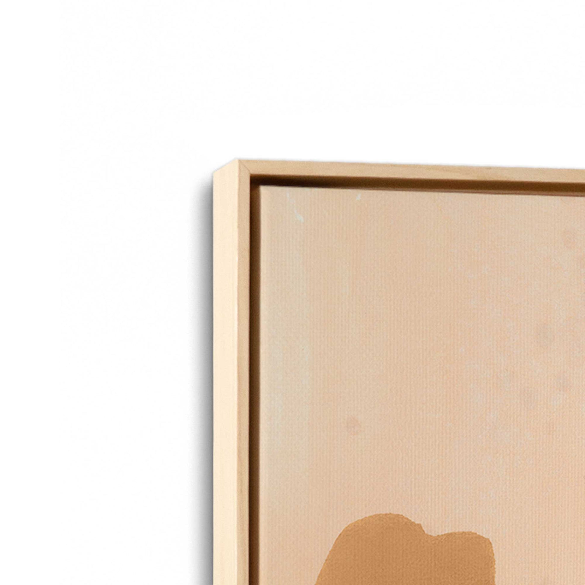 [Color:American Maple], Picture of art in a American Maple frame at an angle