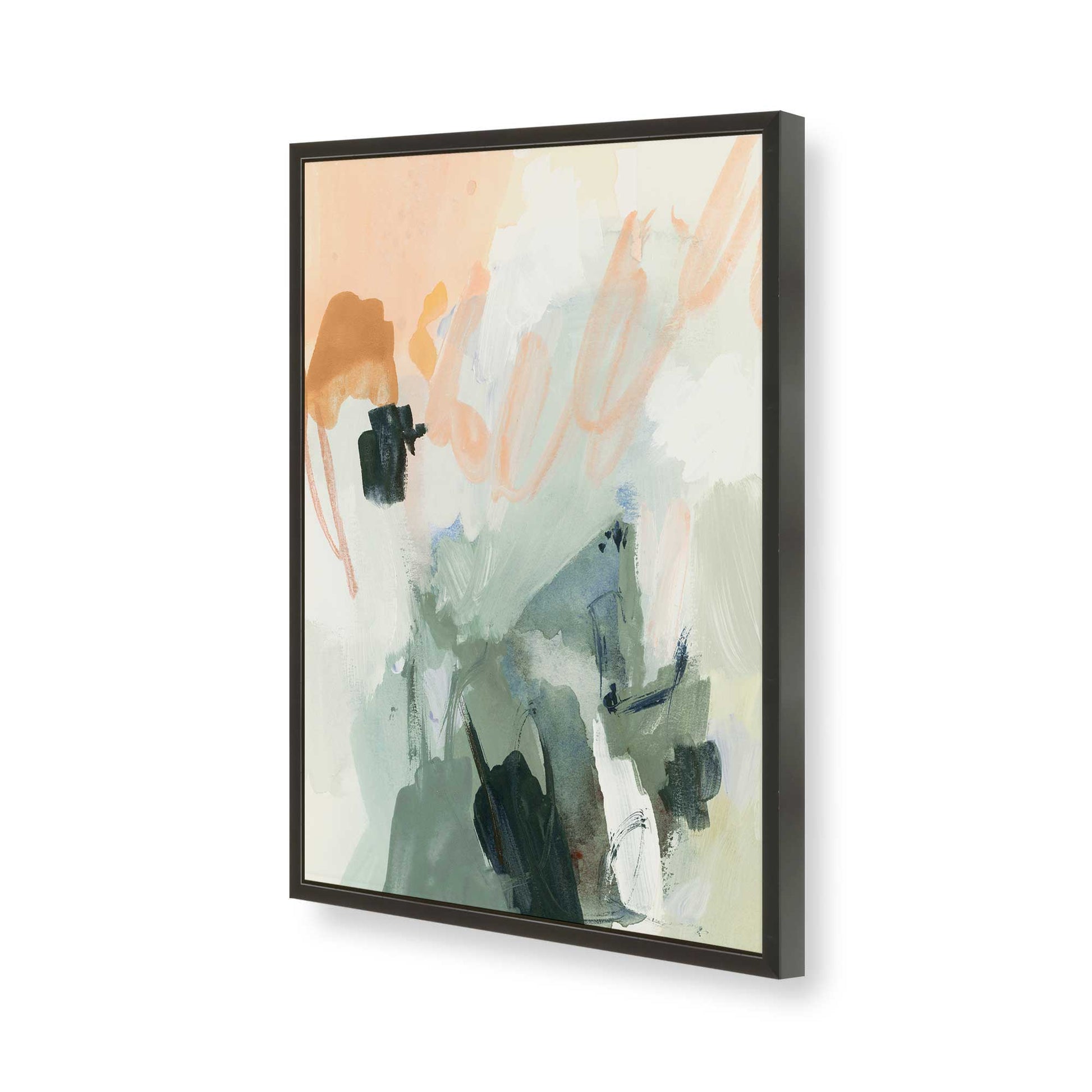 [Color:Satin Black], Picture of art in a Satin Black frame of the corner