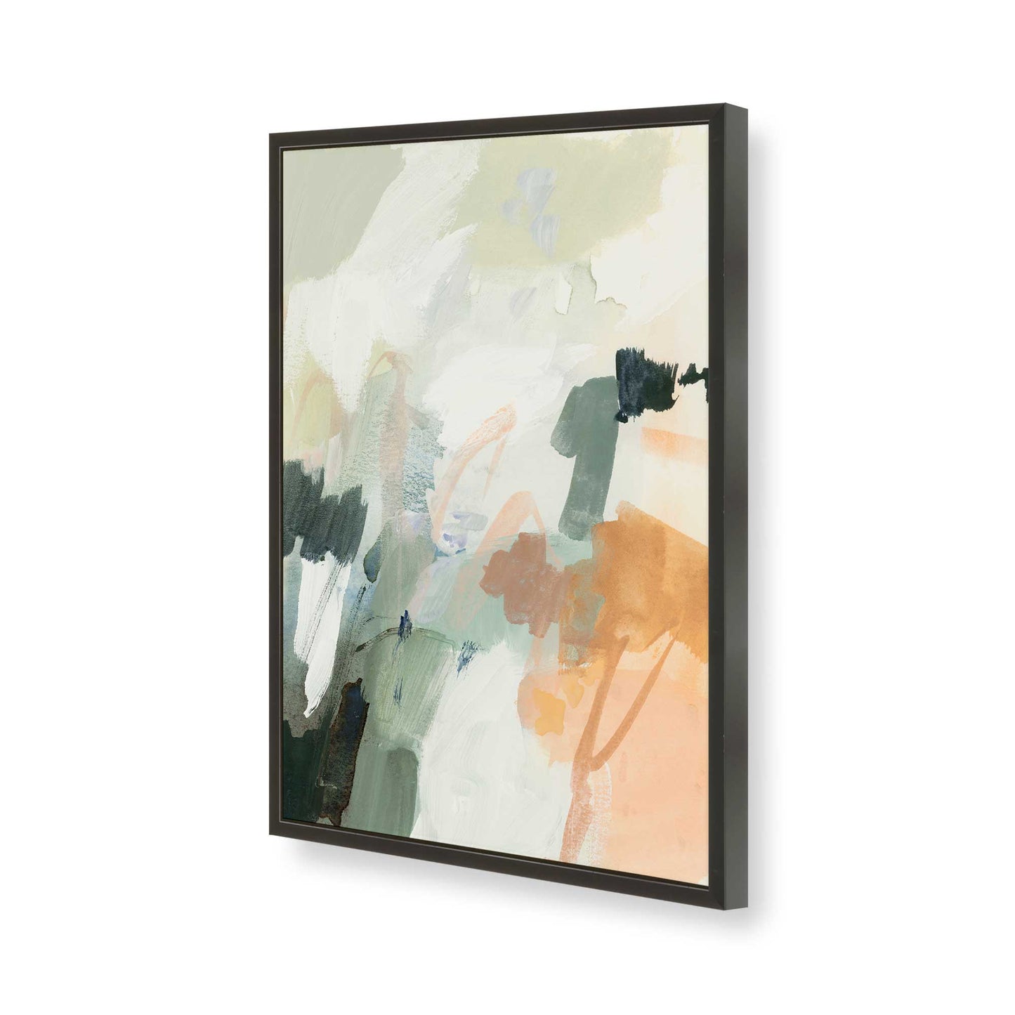 [Color:Satin Black], Picture of art in a Satin Black frame of the corner