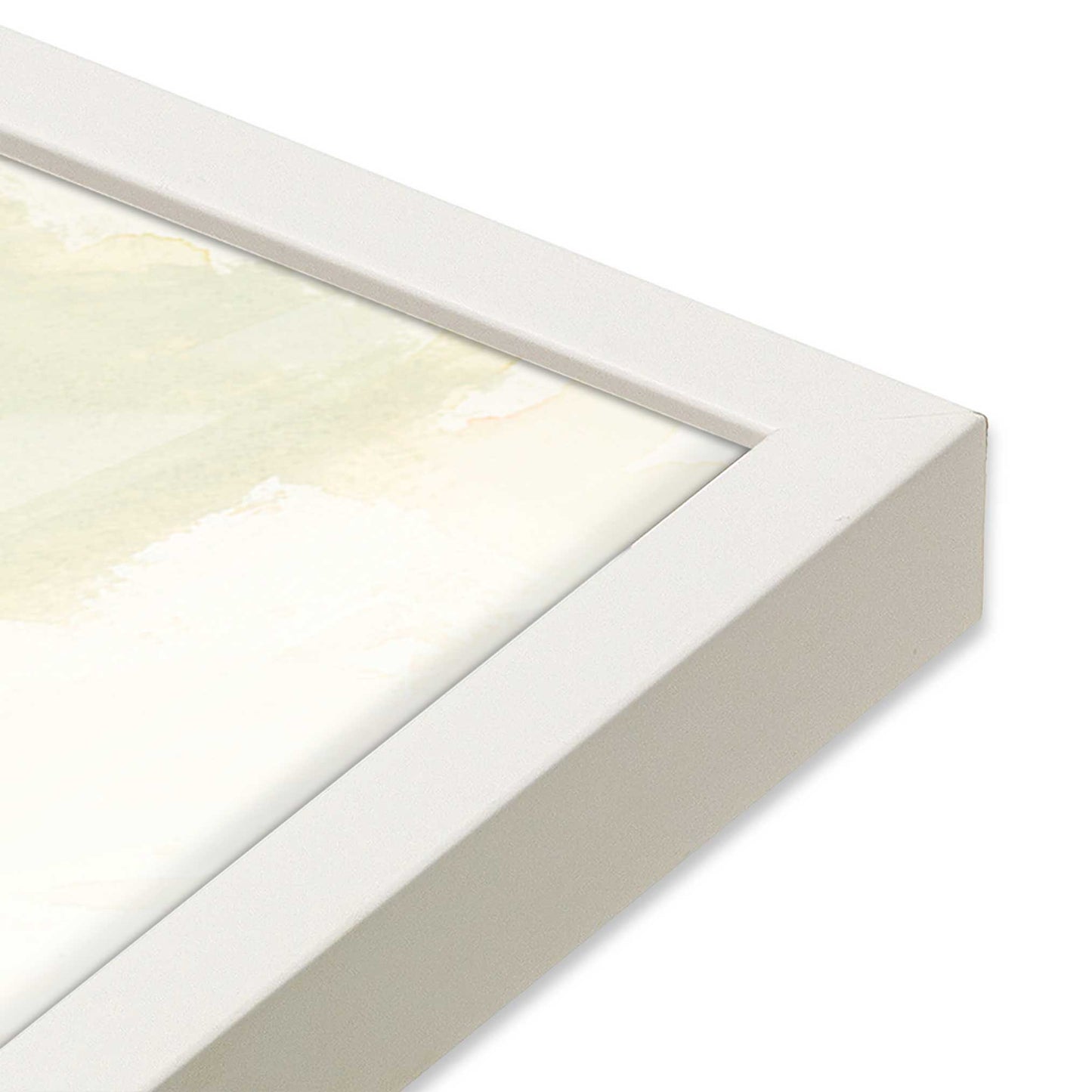 [Color:Opaque White], Picture of art in a Opaque White frame at an angle