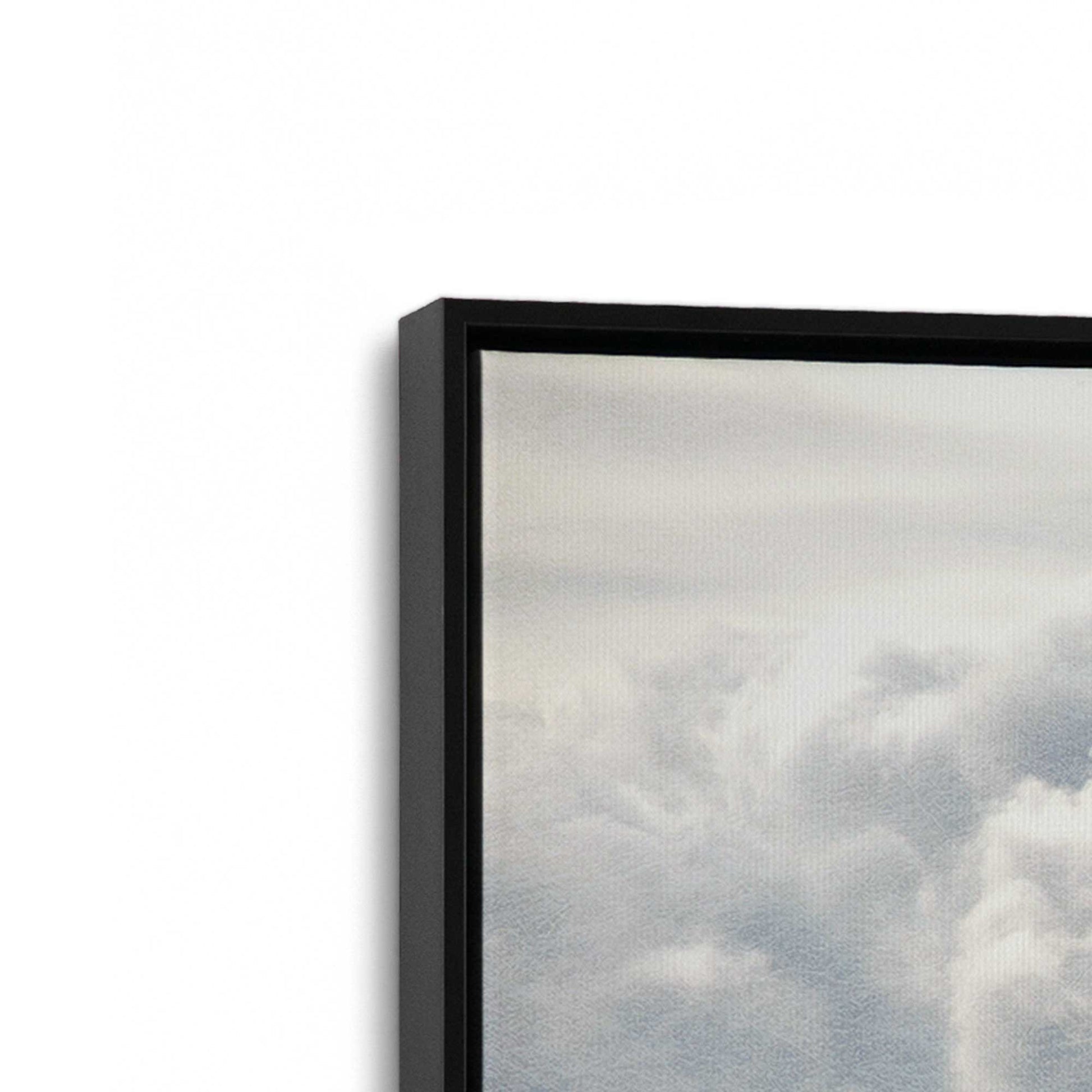 [Color:Satin Black], Picture of art in a Satin Black frame at an angle