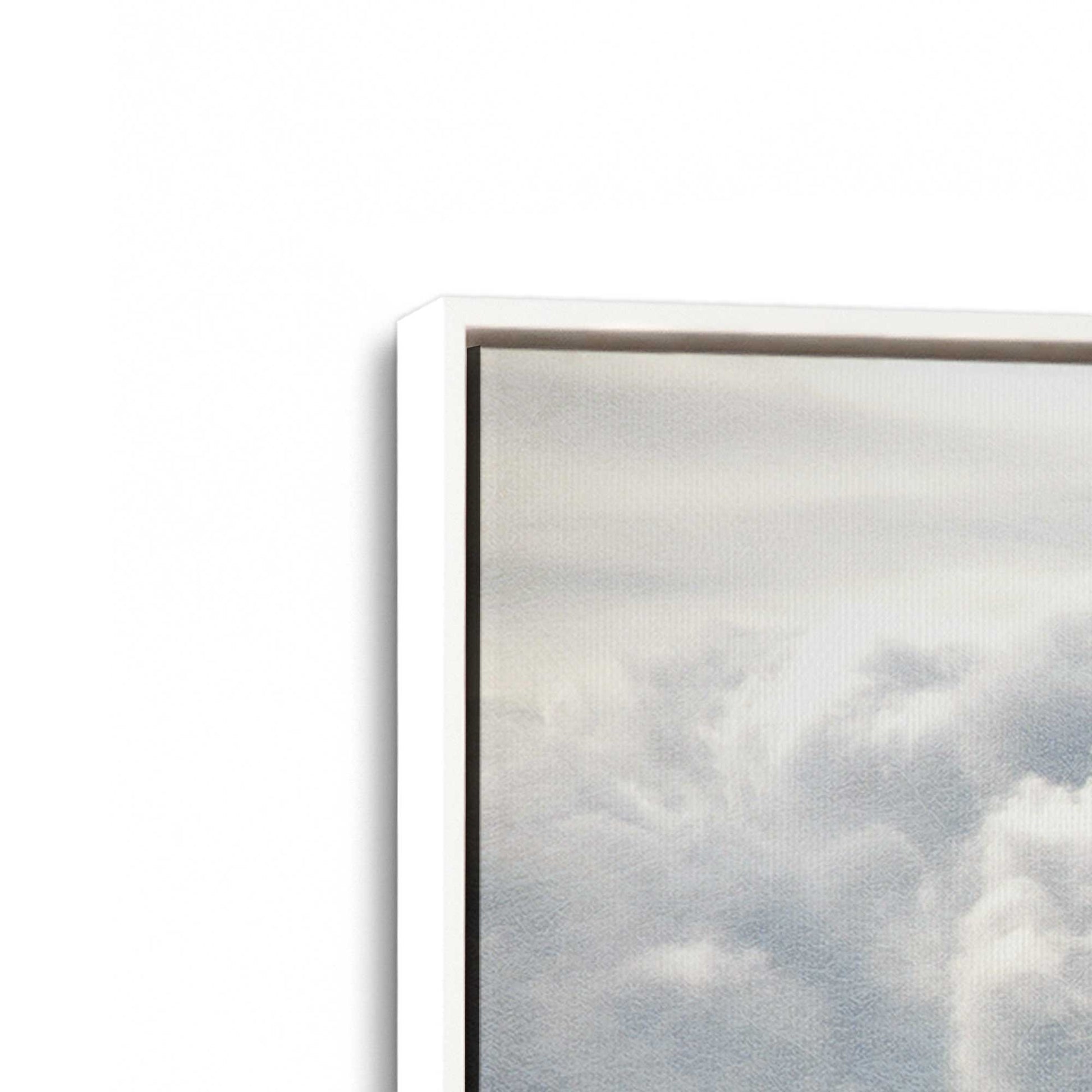 [Color:Opaque White], Picture of art in a White frame at an angle