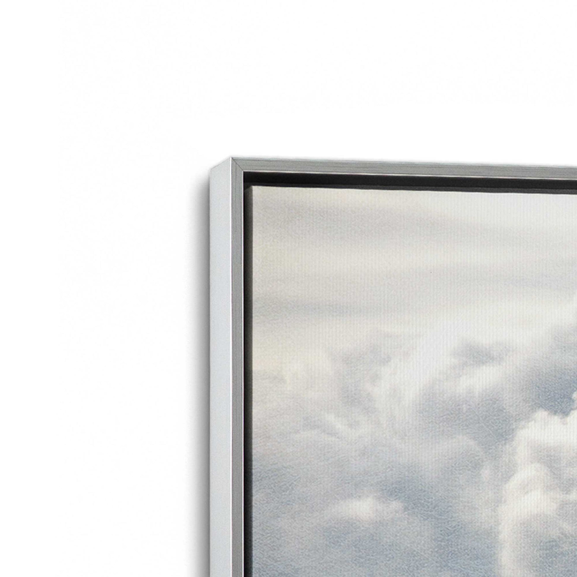 [Color:Polished Chrome], Picture of art in a Polished Chrome frame at an angle