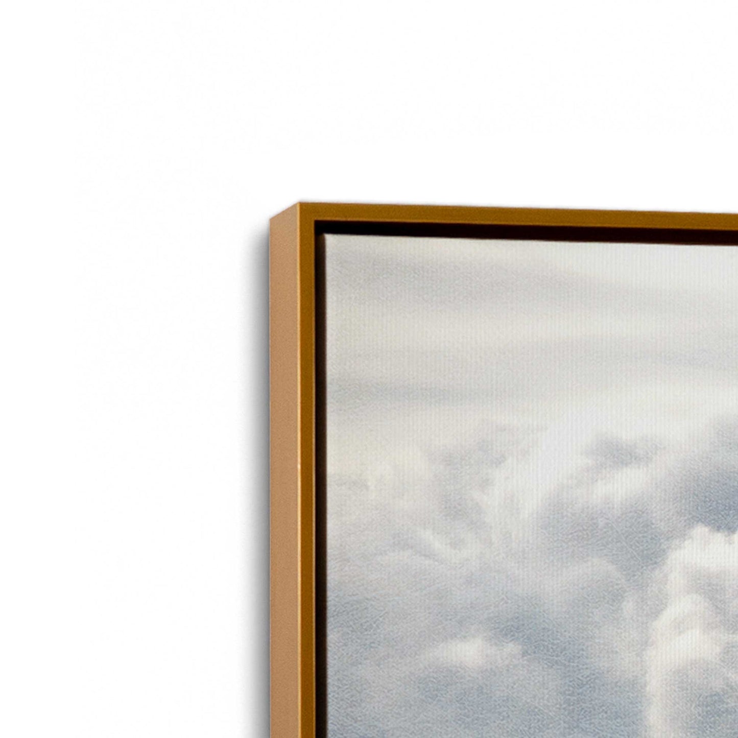 [Color:Polished Gold], Picture of art in a Polished Gold frame at an angle
