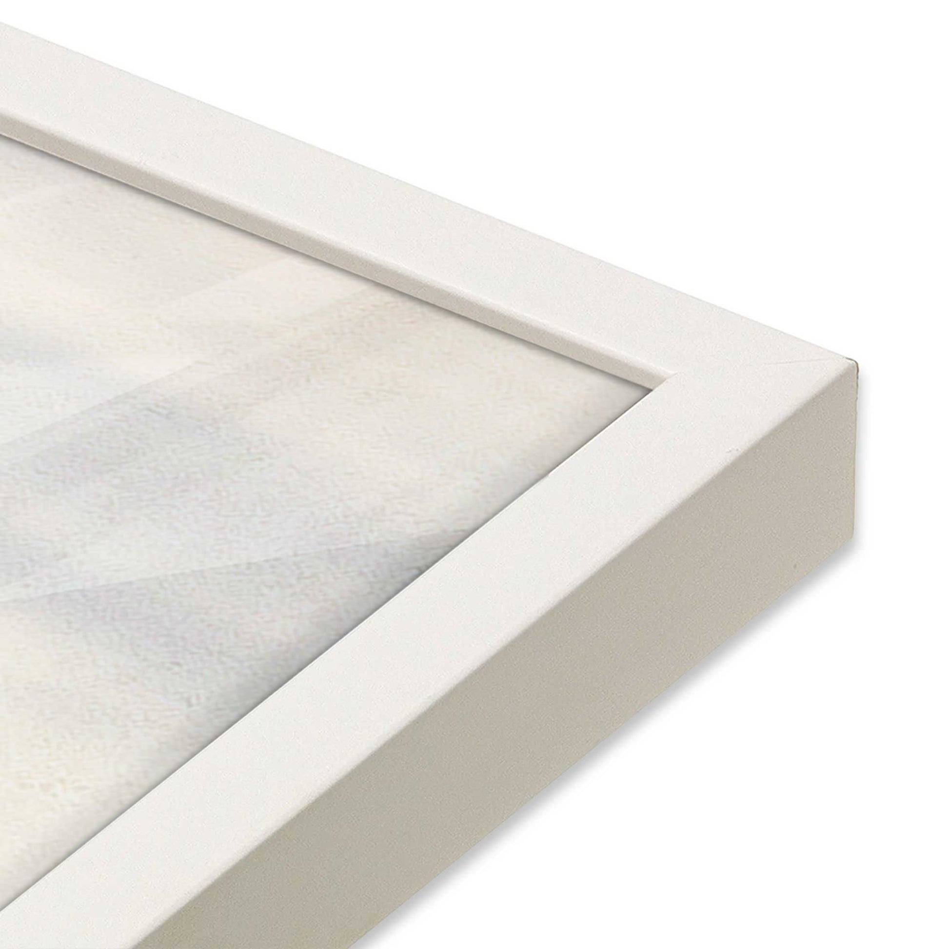 [Color:Opaque White], Picture of art in a Opaque White frame at an angle