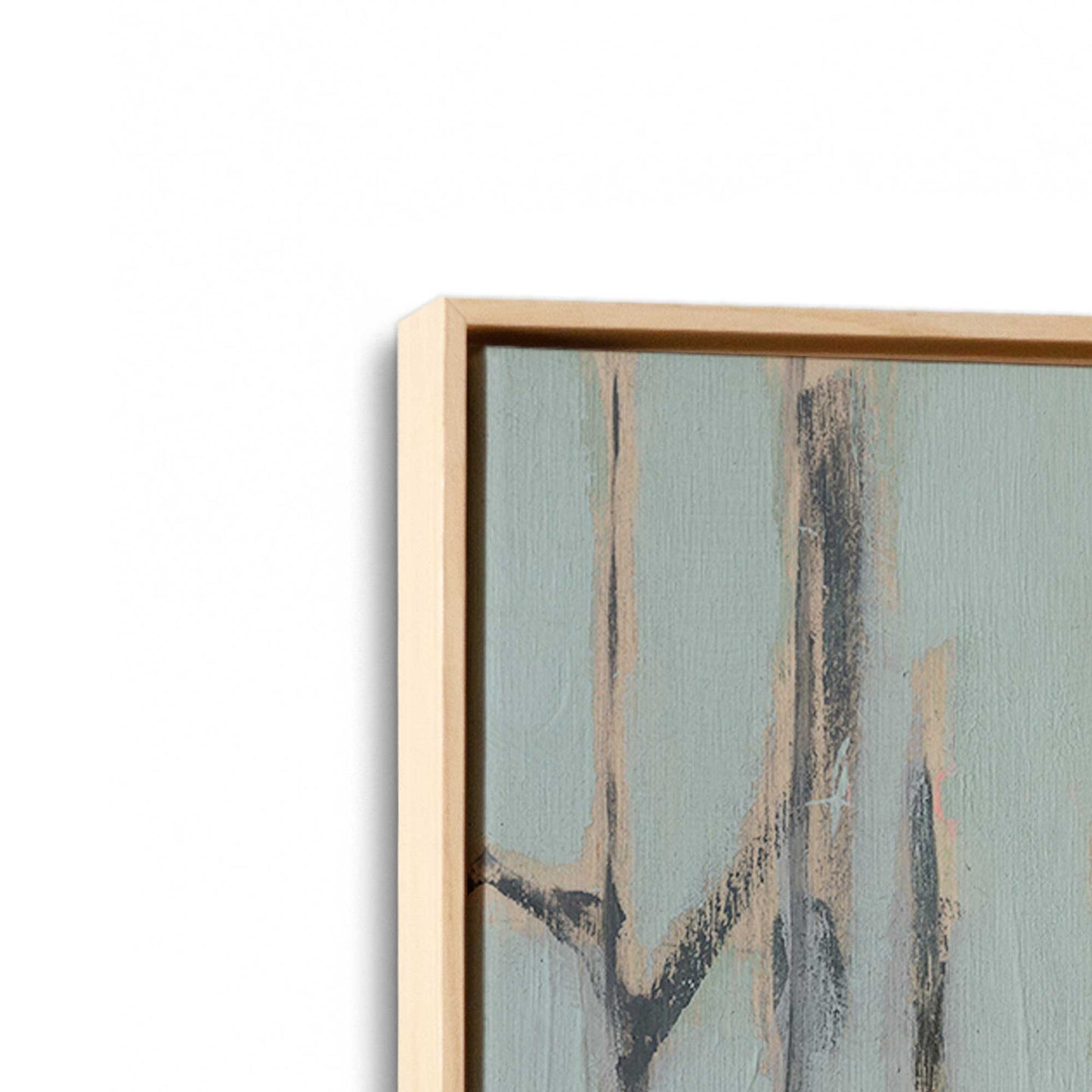 [Color:American Maple], Picture of art in a American Maple frame at an angle