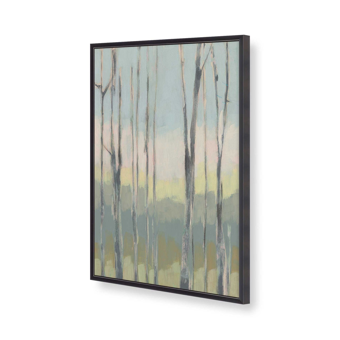 [Color:Weathered Zinc], Picture of art in a Weathered Zinc frame of the corner