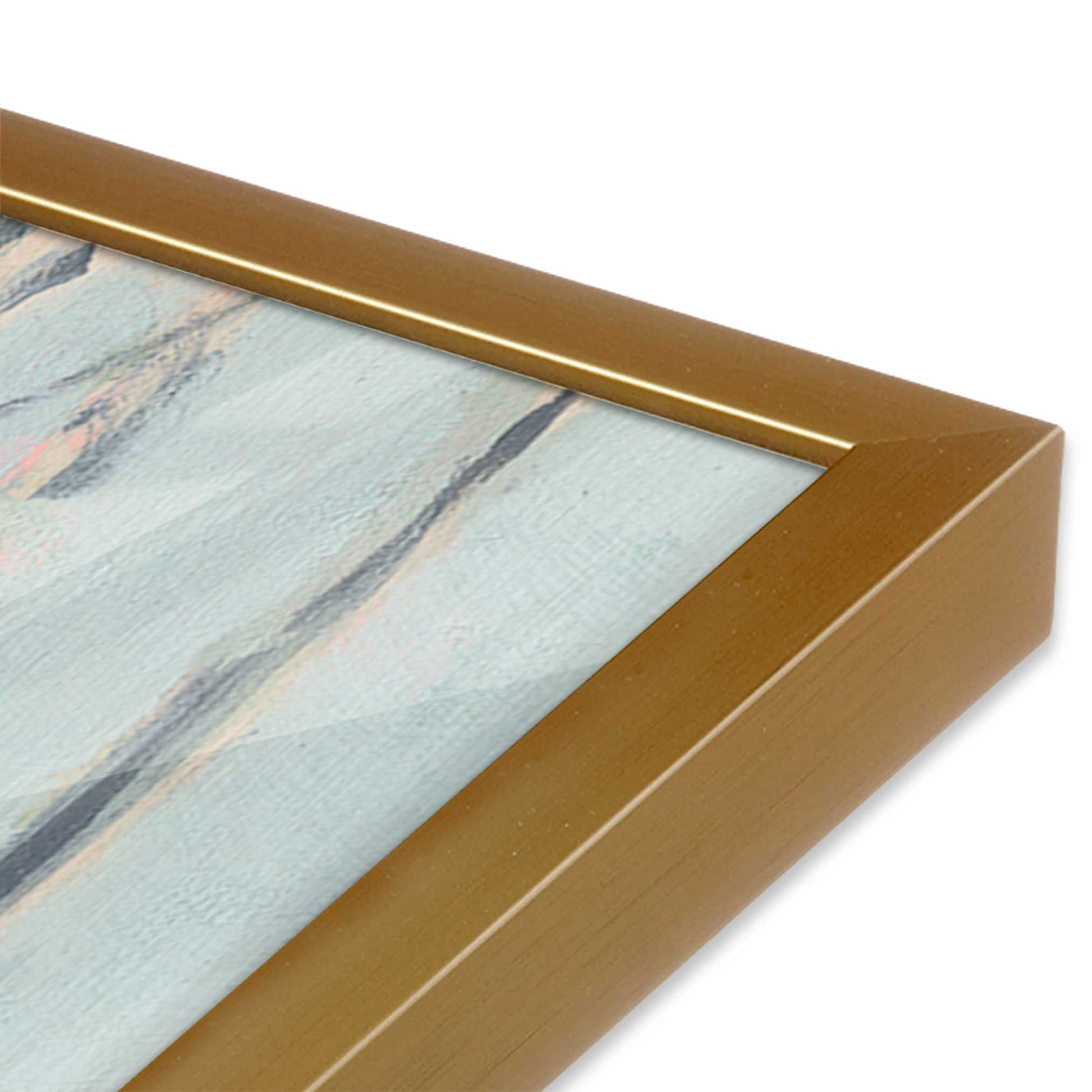 [Color:Polished Gold], Picture of art in a Polished Gold frame at an angle