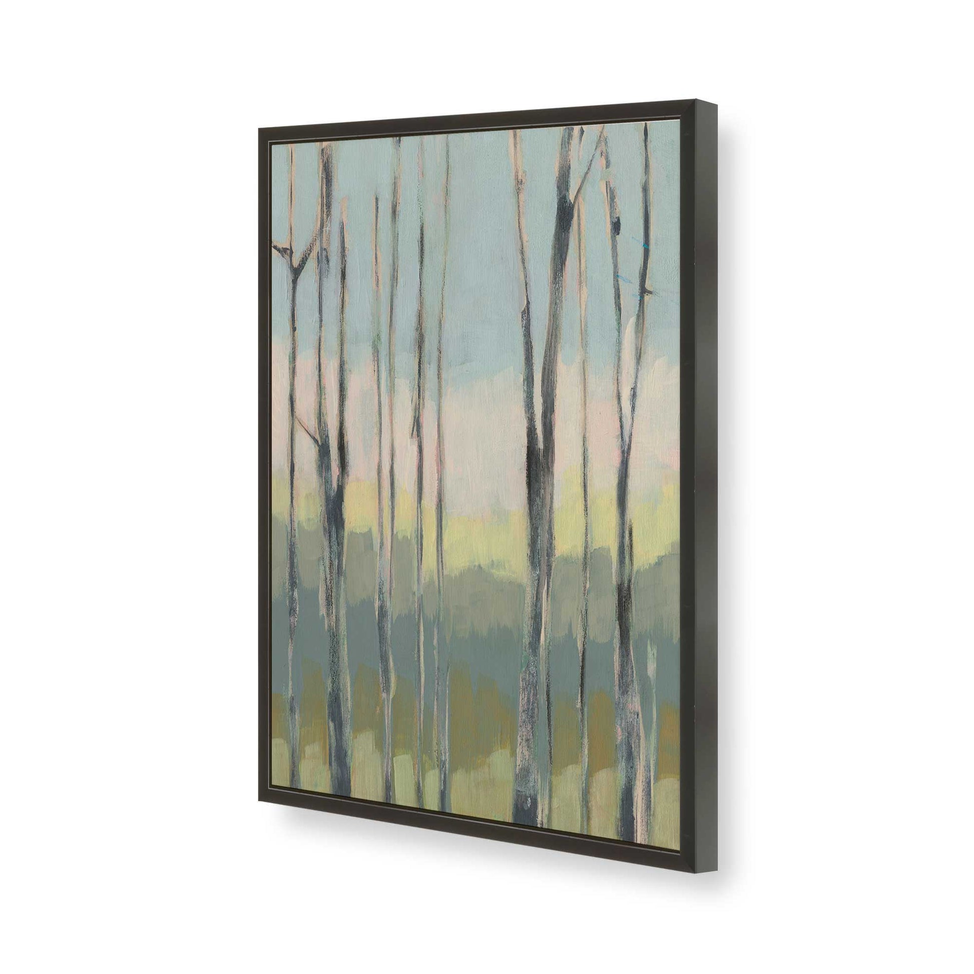 [Color:Satin Black], Picture of art in a Satin Black frame of the corner