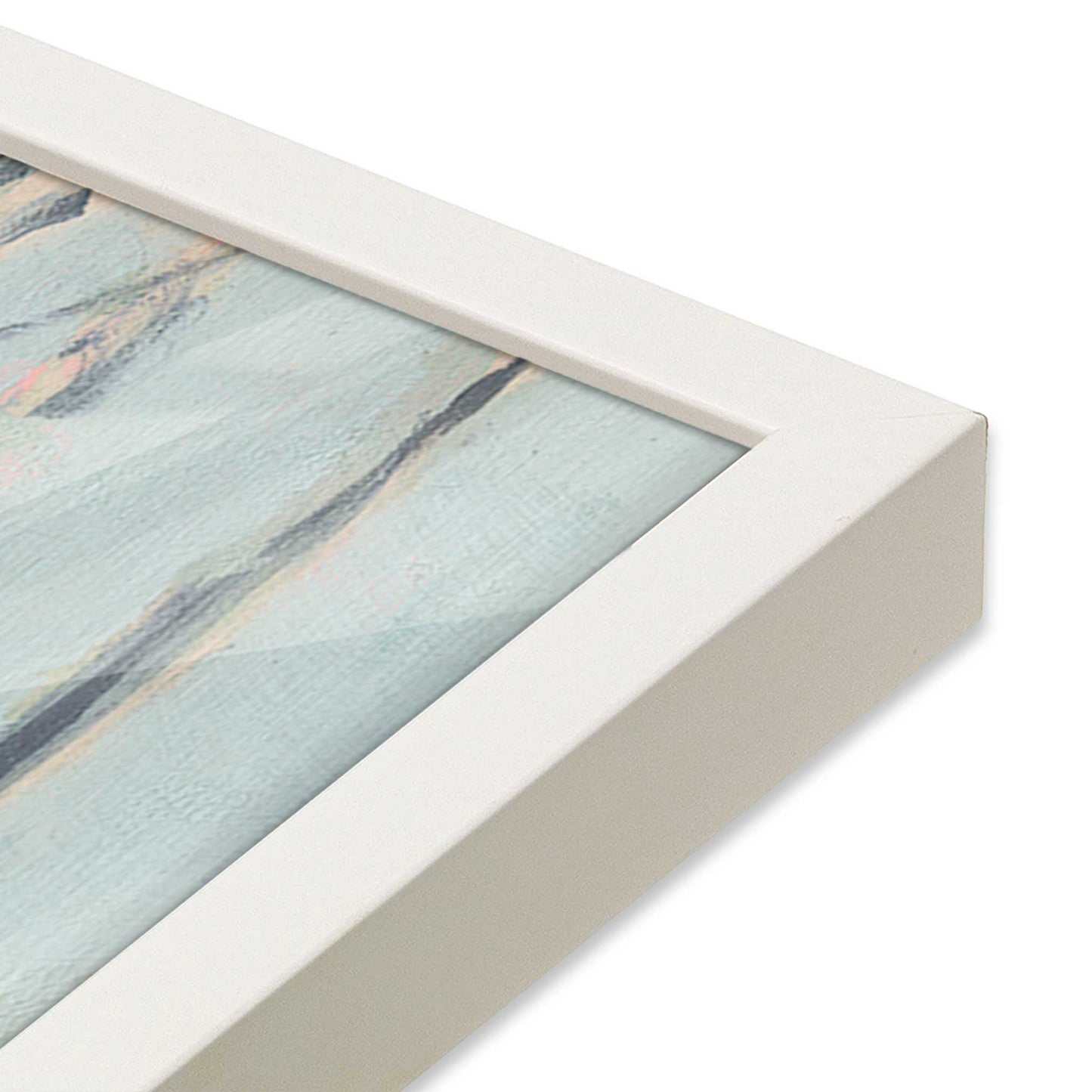 [Color:Opaque White], Picture of art in a Opaque White frame at an angle
