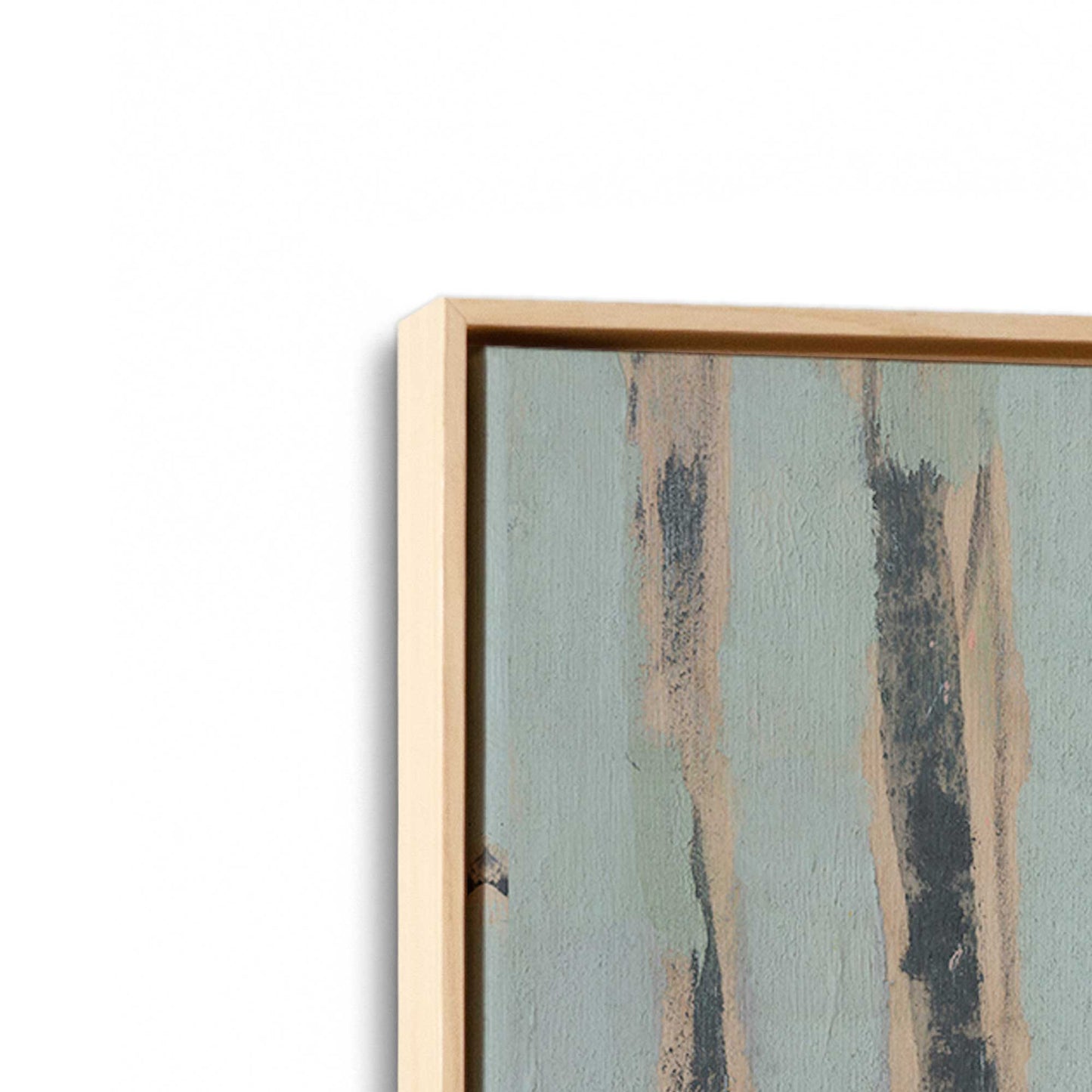 [Color:American Maple], Picture of art in a American Maple frame at an angle