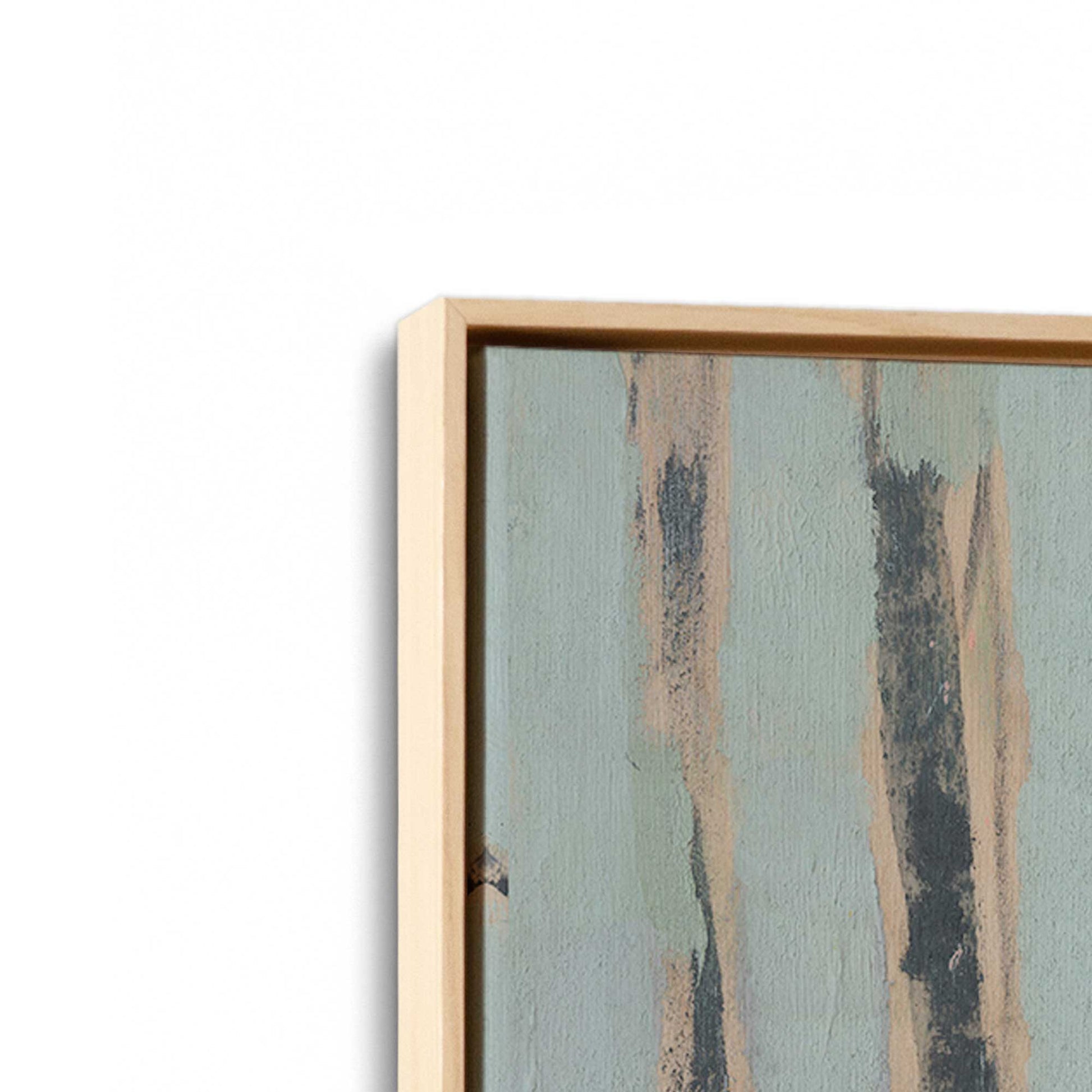 [Color:American Maple], Picture of art in a American Maple frame at an angle