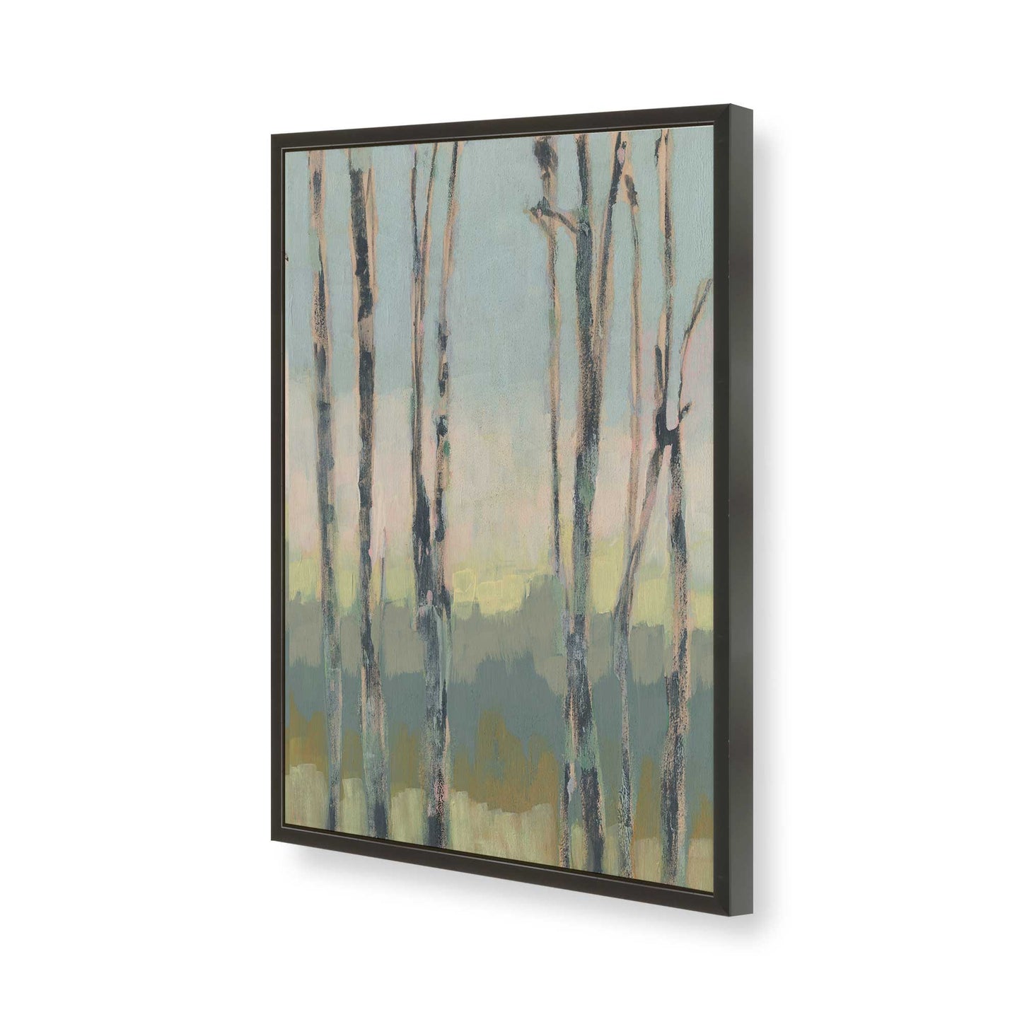 [Color:Satin Black], Picture of art in a Satin Black frame of the corner