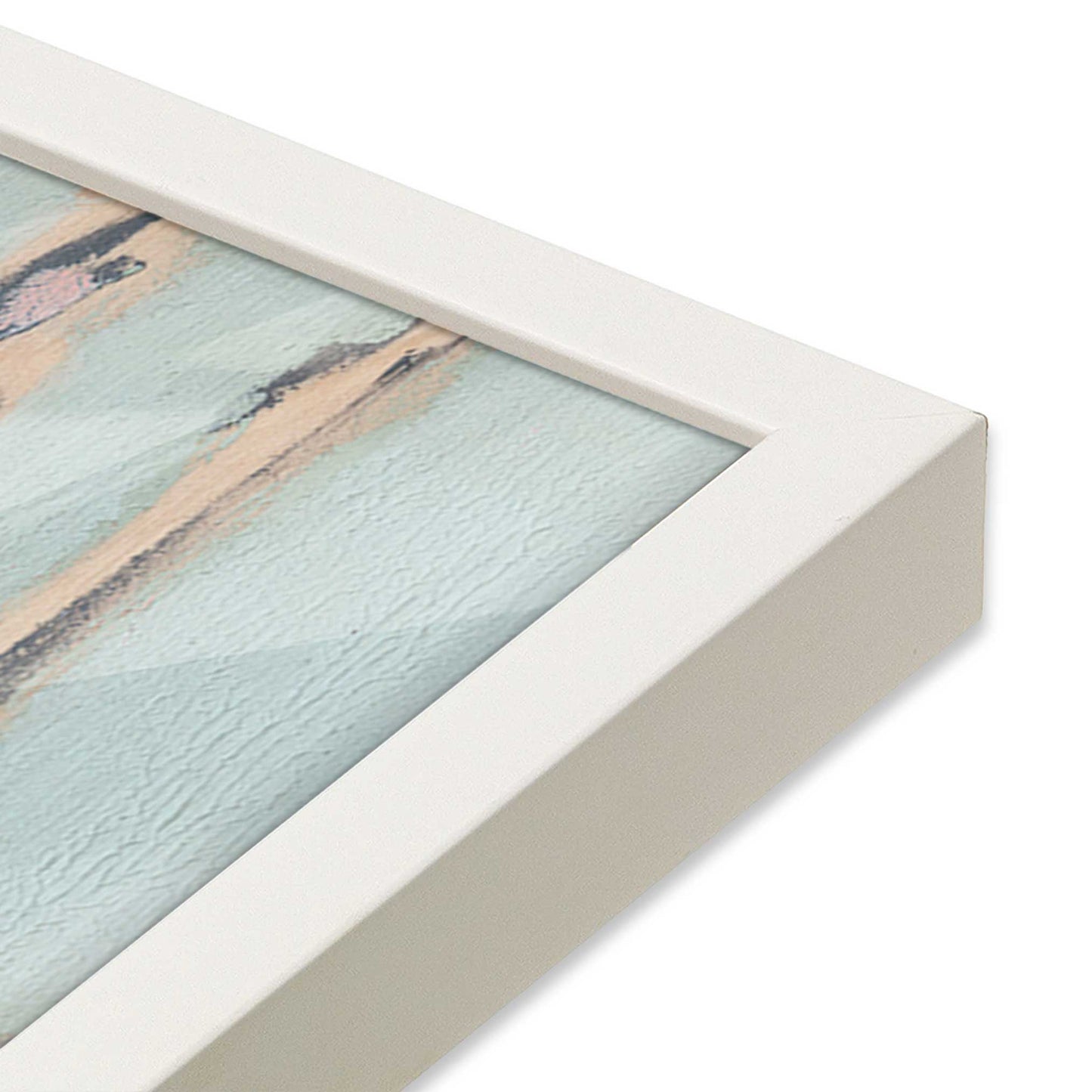 [Color:Opaque White], Picture of art in a Opaque White frame at an angle
