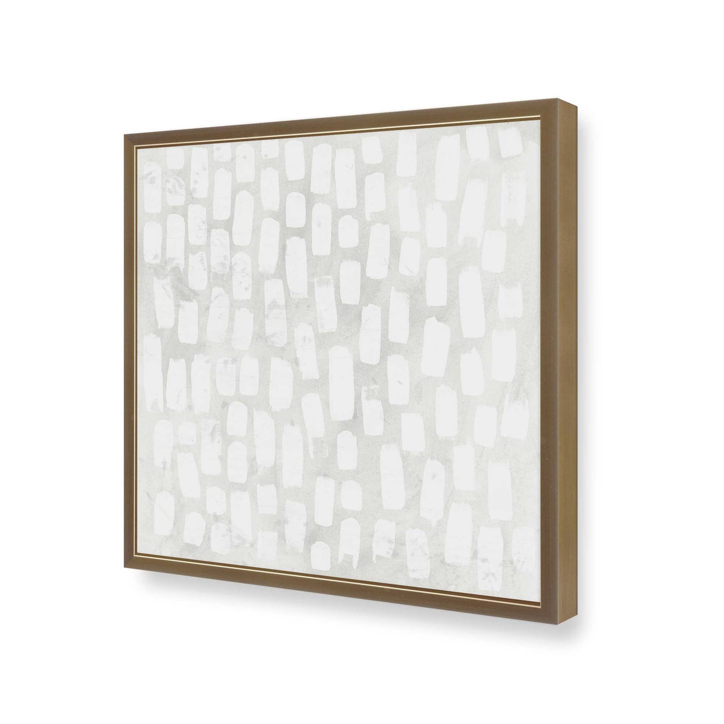 [Color:Brushed Gold], Picture of art in a Brushed Gold frame at an angle
