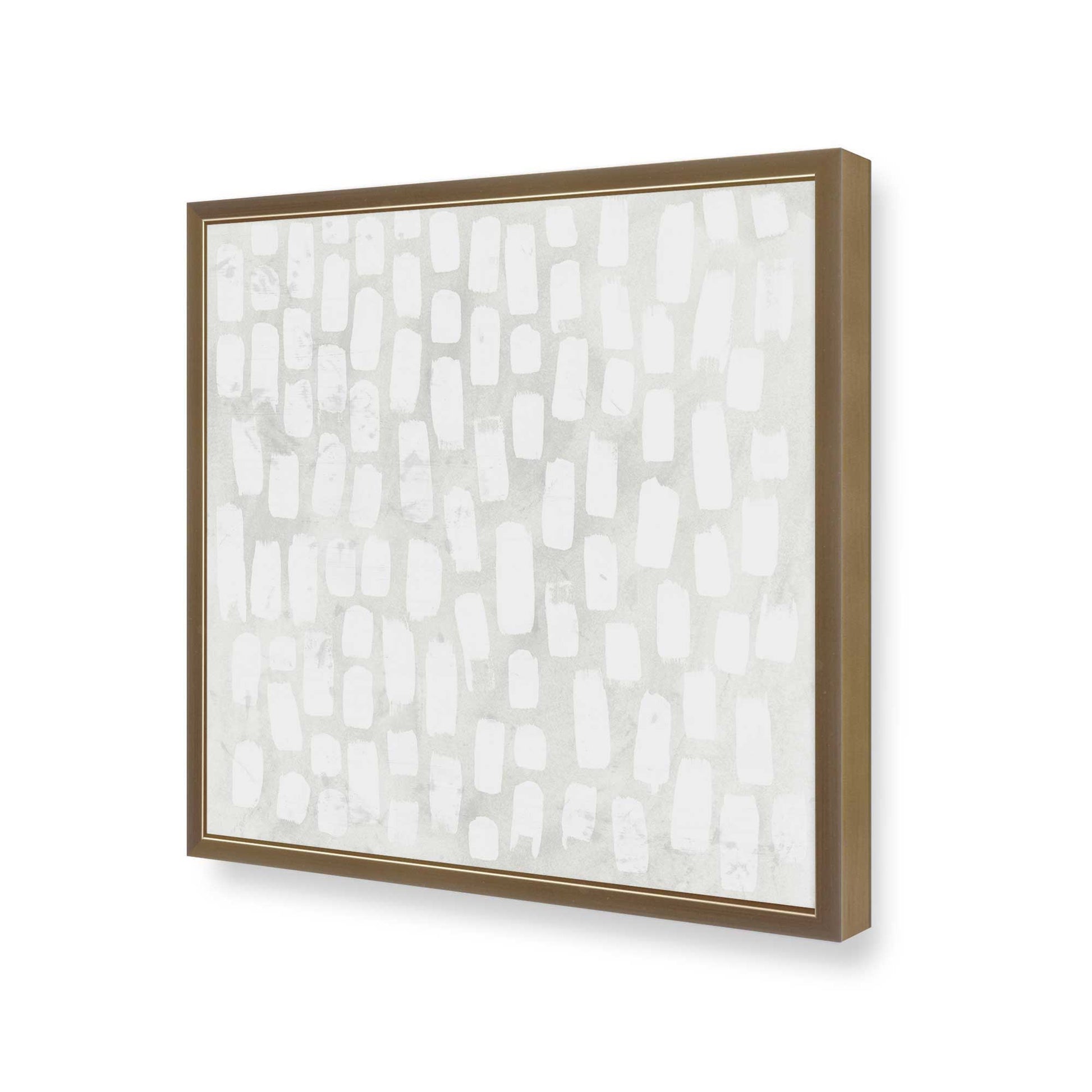 [Color:Brushed Gold], Picture of art in a Brushed Gold frame at an angle