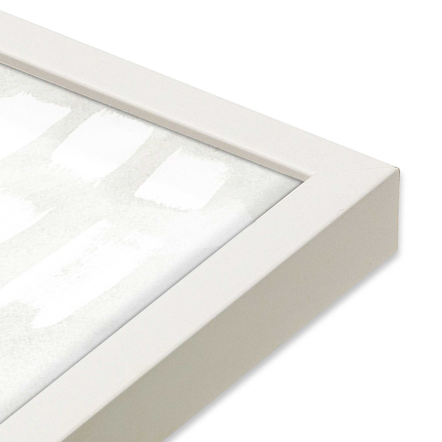 [Color:Opaque White], Picture of art in a Opaque White frame of the corner