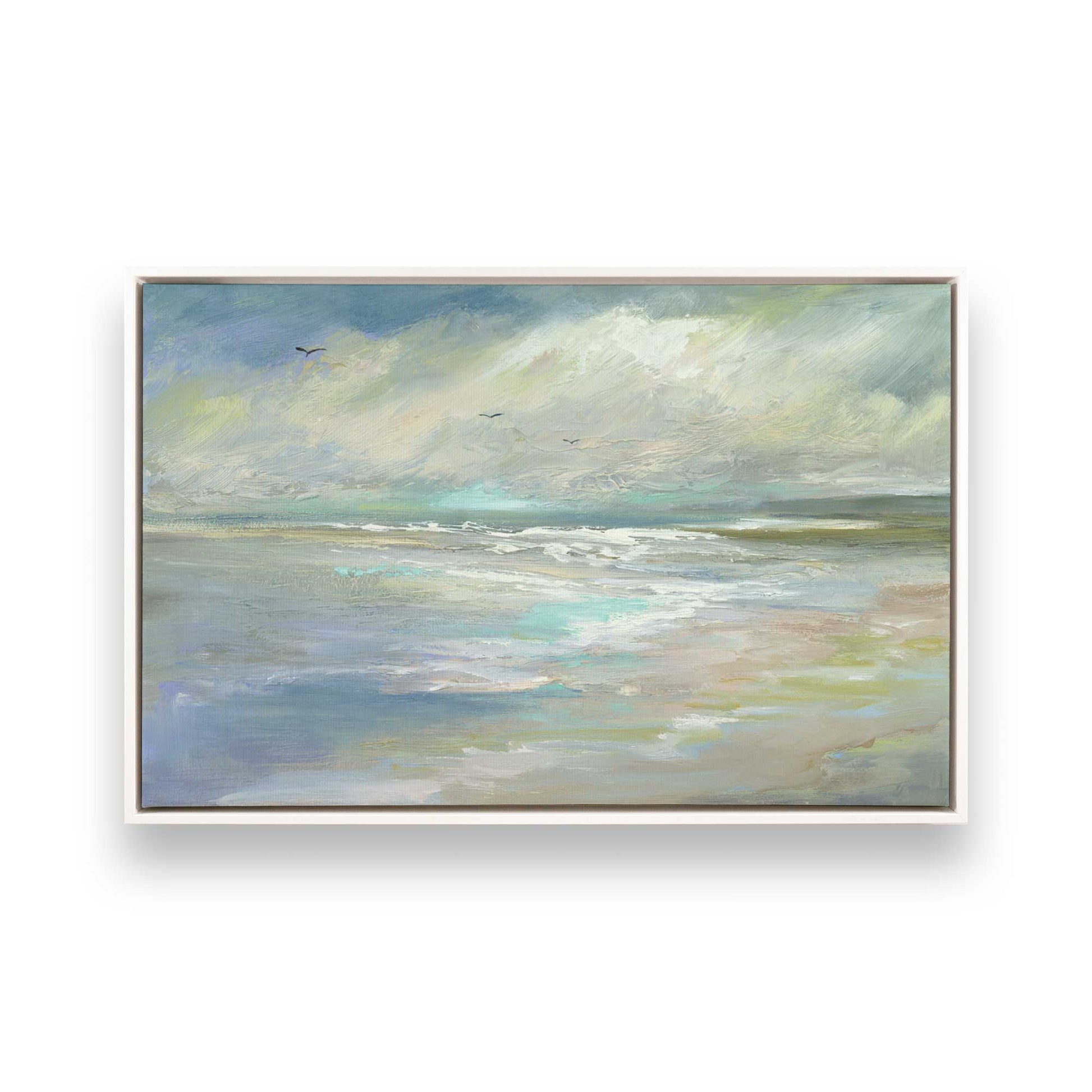 [Color:Opaque White], Picture of art in a White frame
