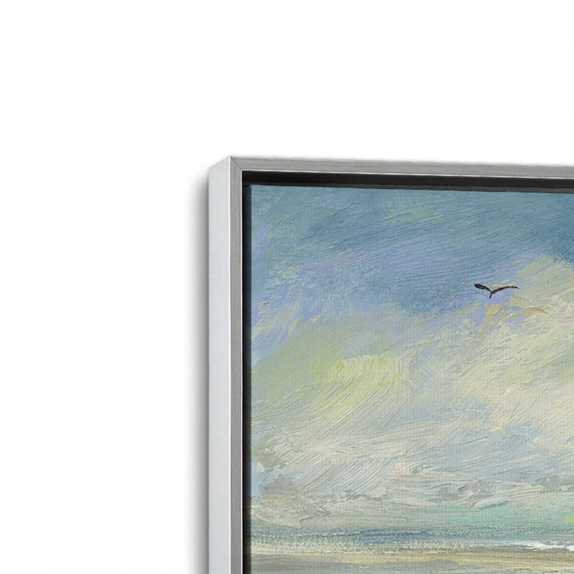 [Color:Polished Chrome], Picture of art in a Polished Chrome frame at an angle