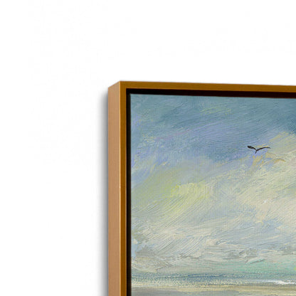 [Color:Polished Gold], Picture of art in a Polished Gold frame at an angle