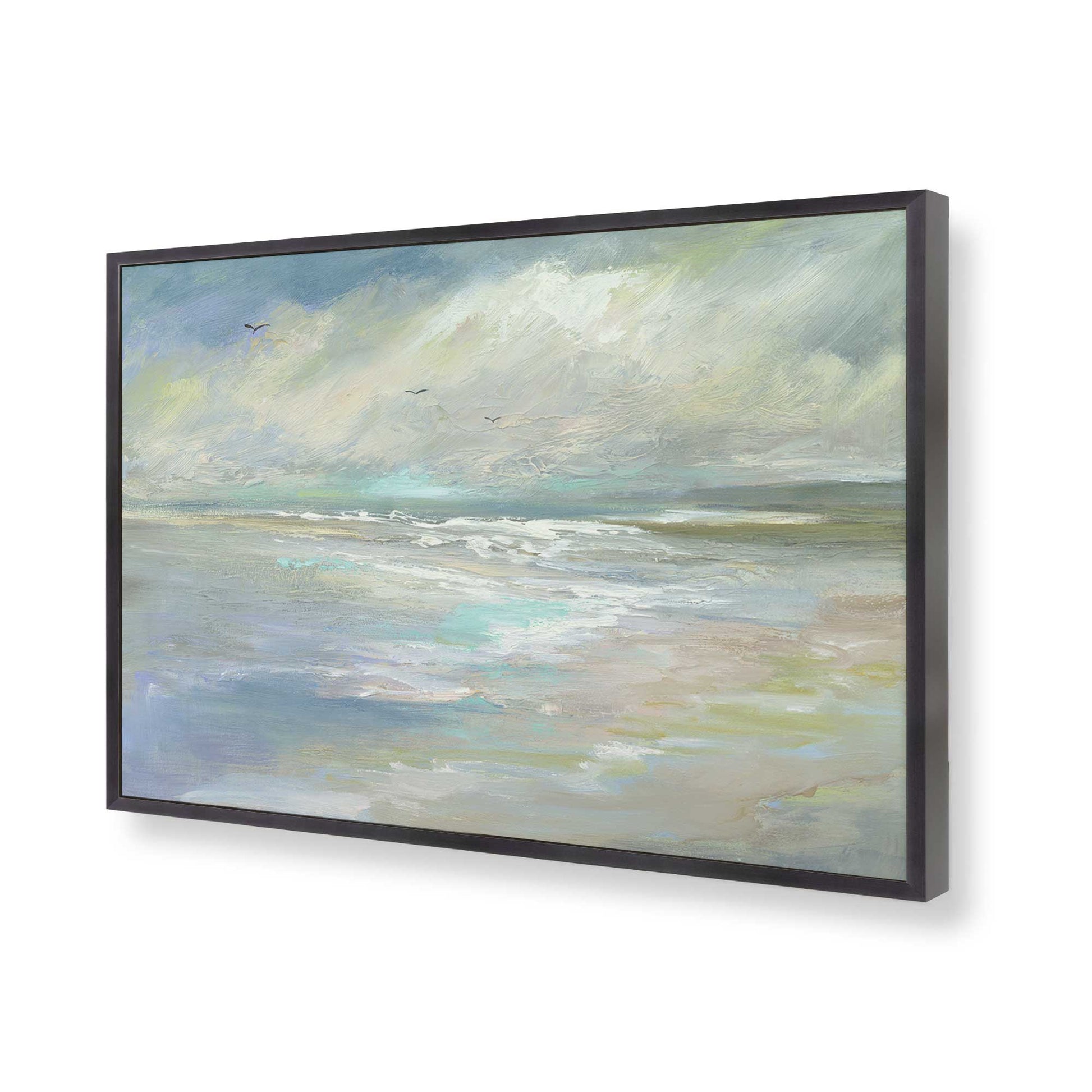 [Color:Weathered Zinc], Picture of art in a Weathered Zinc frame of the corner