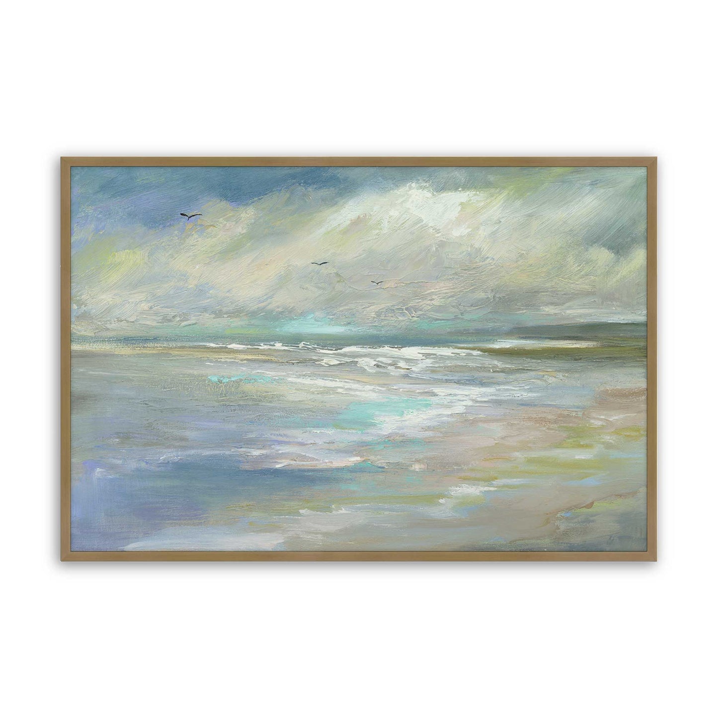[Color:Brushed Gold], Picture of art in a Brushed Gold frame