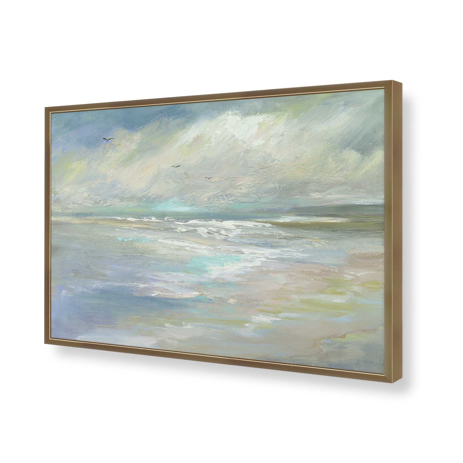 [Color:Brushed Gold], Picture of art in a Brushed Gold frame of the corner