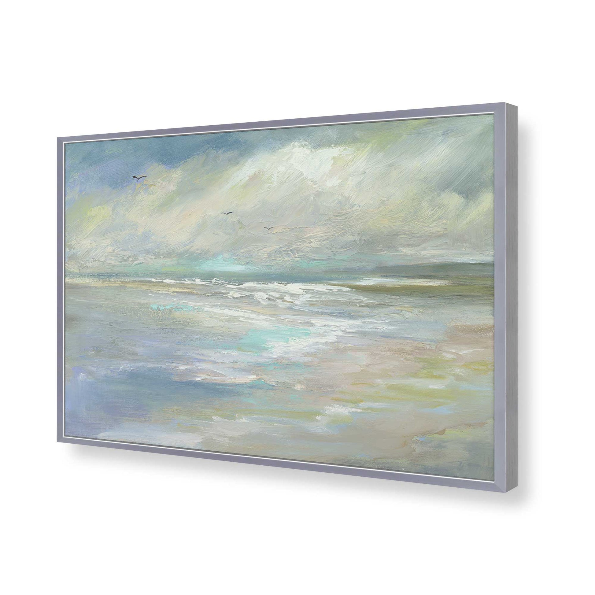 [Color:Polished Chrome], Picture of art in a Polished Chrome frame of the corner