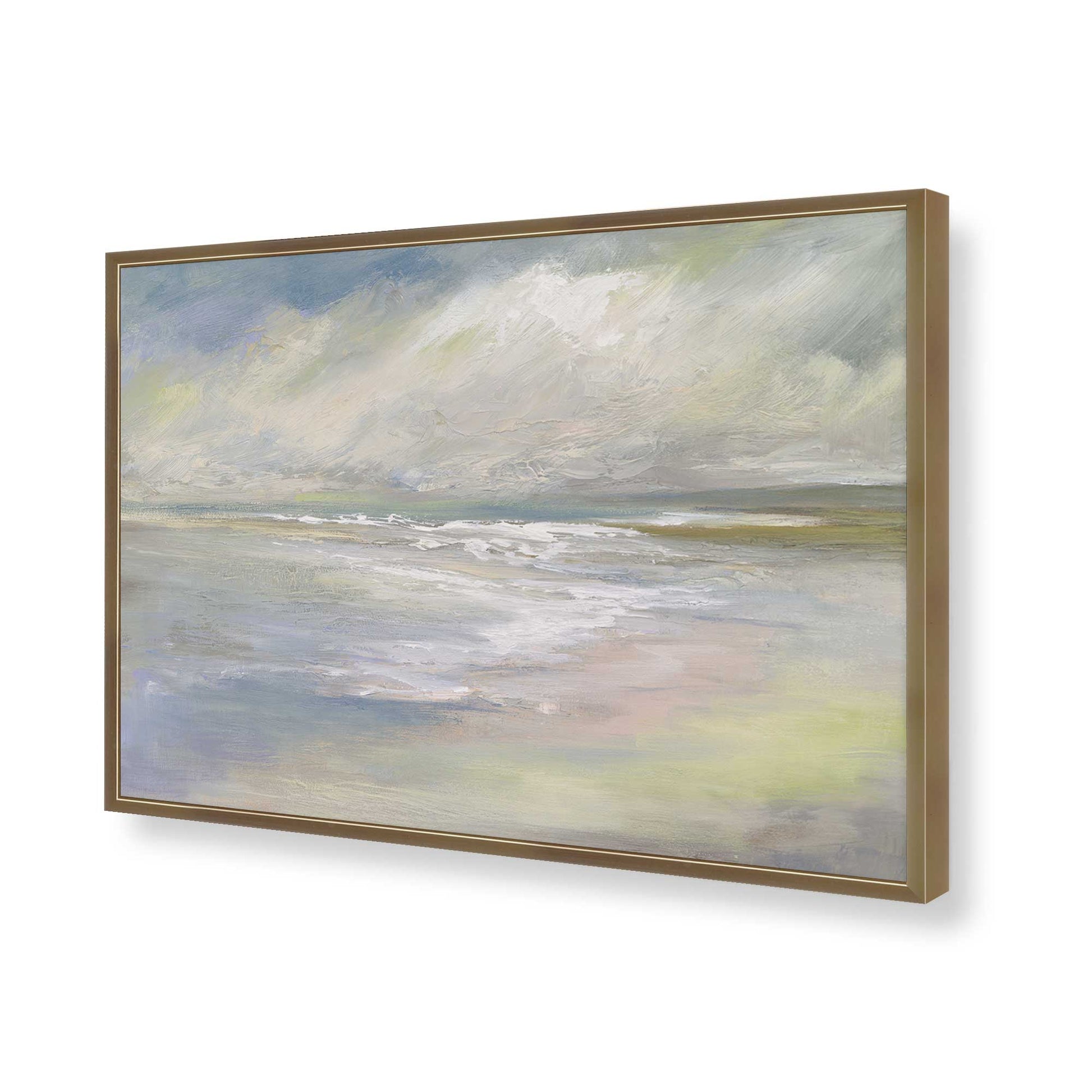 [Color:Brushed Gold], Picture of art in a Brushed Gold frame of the corner