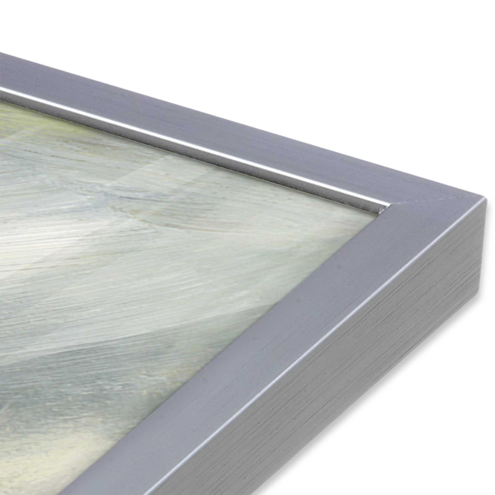 [Color:Polished Chrome], Picture of art in a Polished Chrome frame at an angle