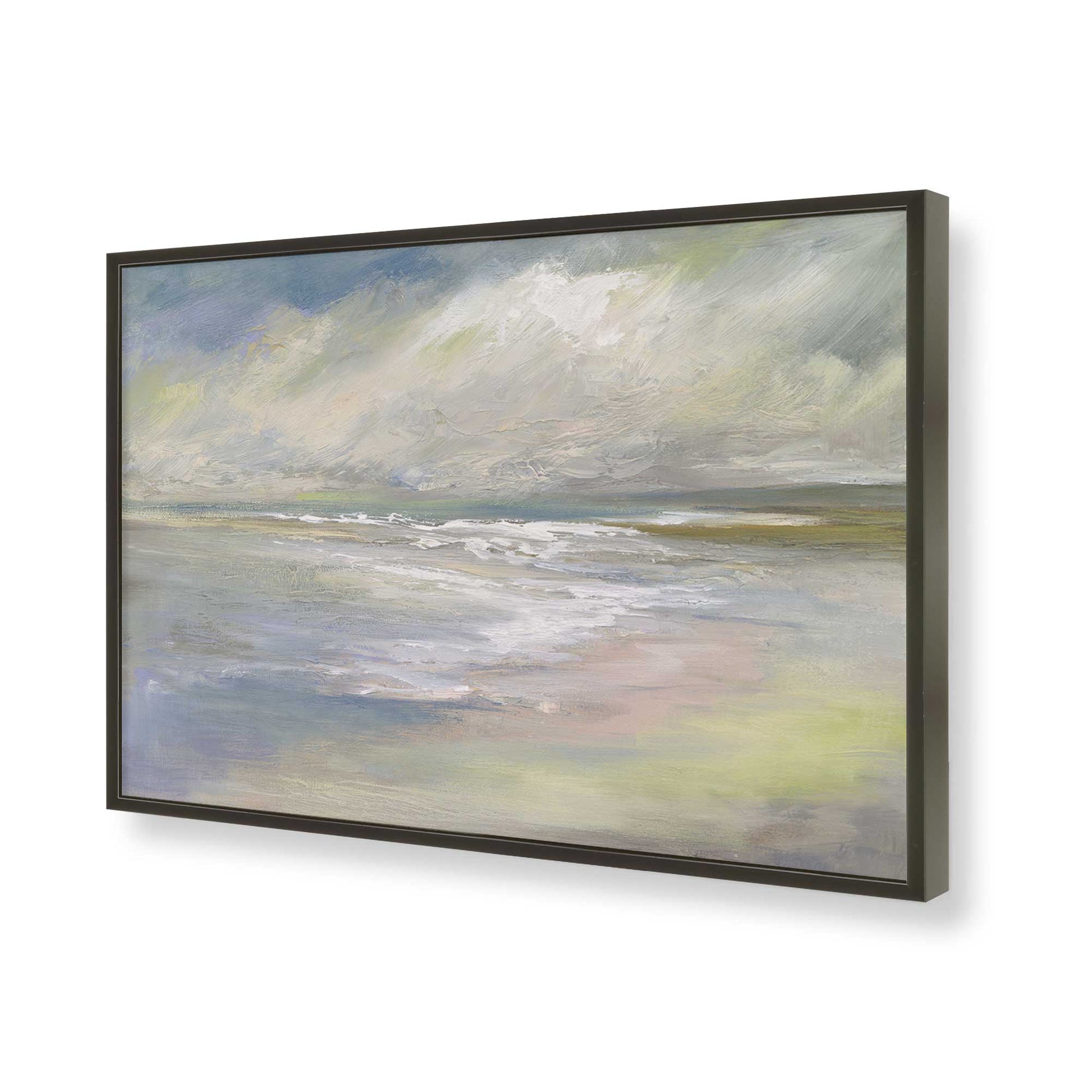 [Color:Satin Black], Picture of art in a Satin Black frame of the corner
