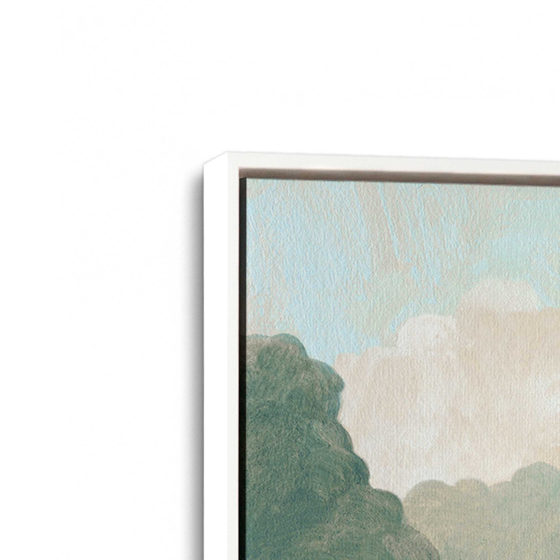 [Color:Opaque White], Picture of art in a White frame at an angle