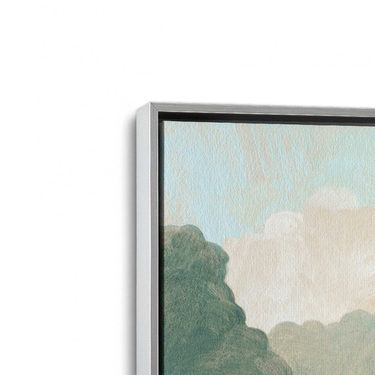 [Color:Polished Chrome], Picture of art in a Polished Chrome frame at an angle